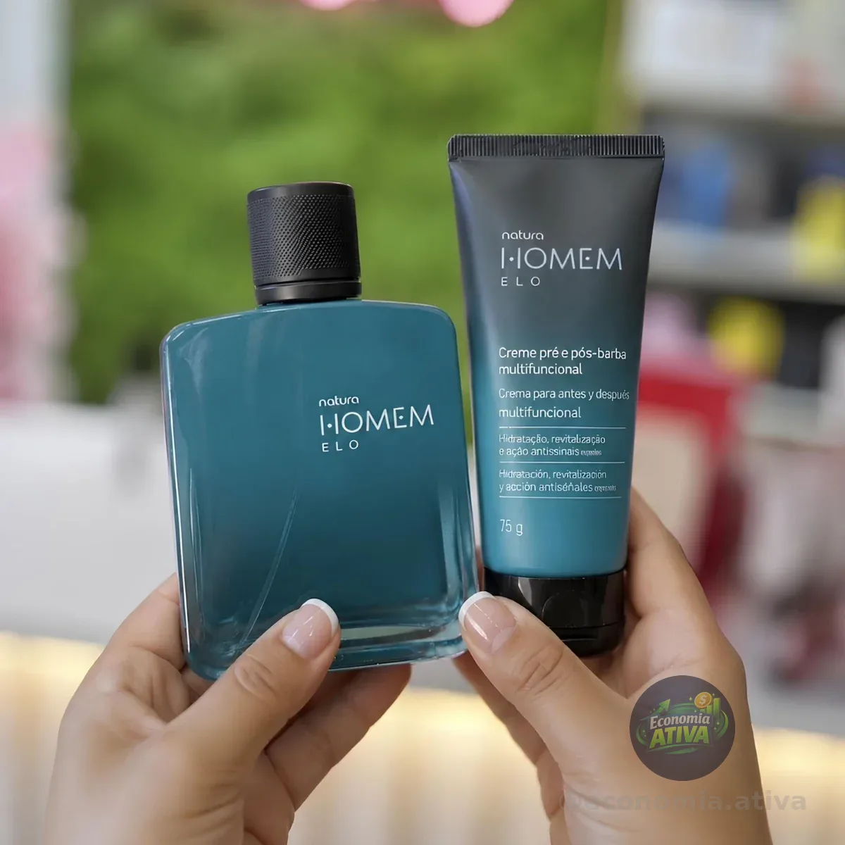 Kit Natura Homem Elo • Perfume Homem Elo 100ml • ⁠Barba Multiuso Homem Elo 75ml