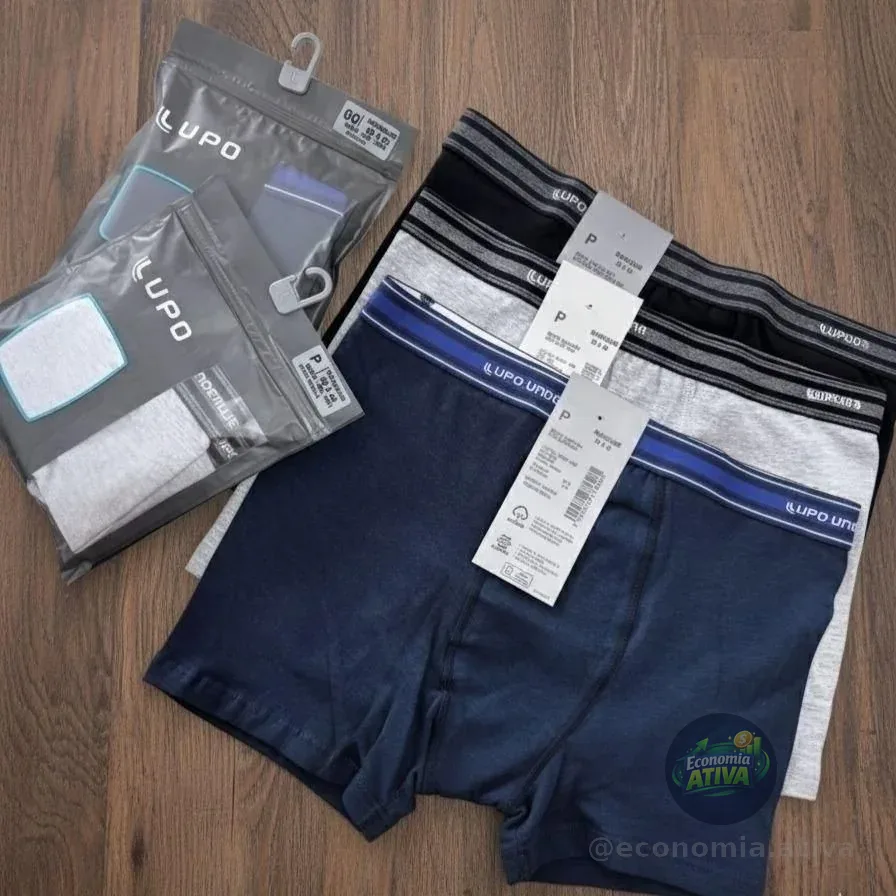 Kit 4 Cuecas Lupo Boxer
