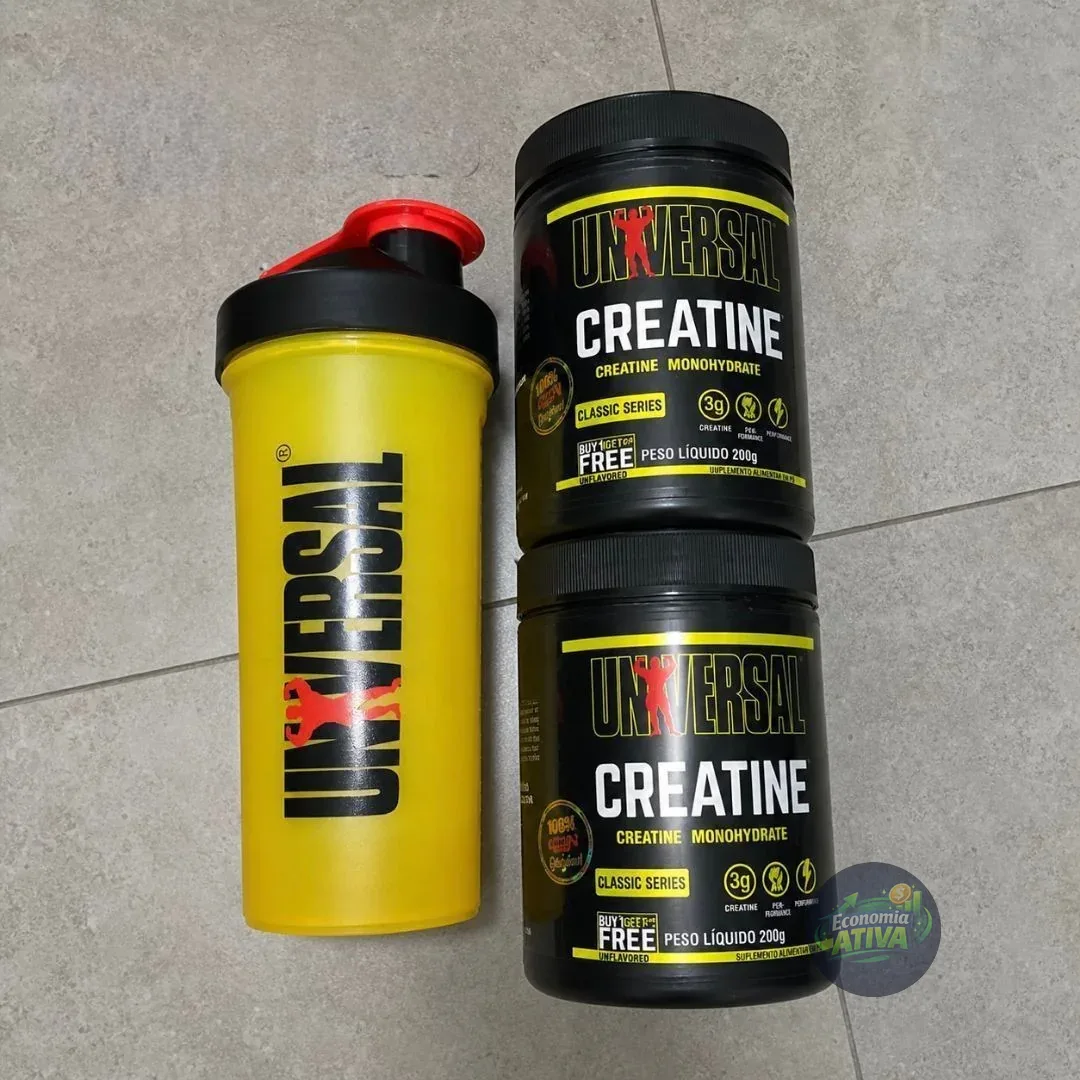 Creatina Monohydrate Universal 200g + Coqueteleira