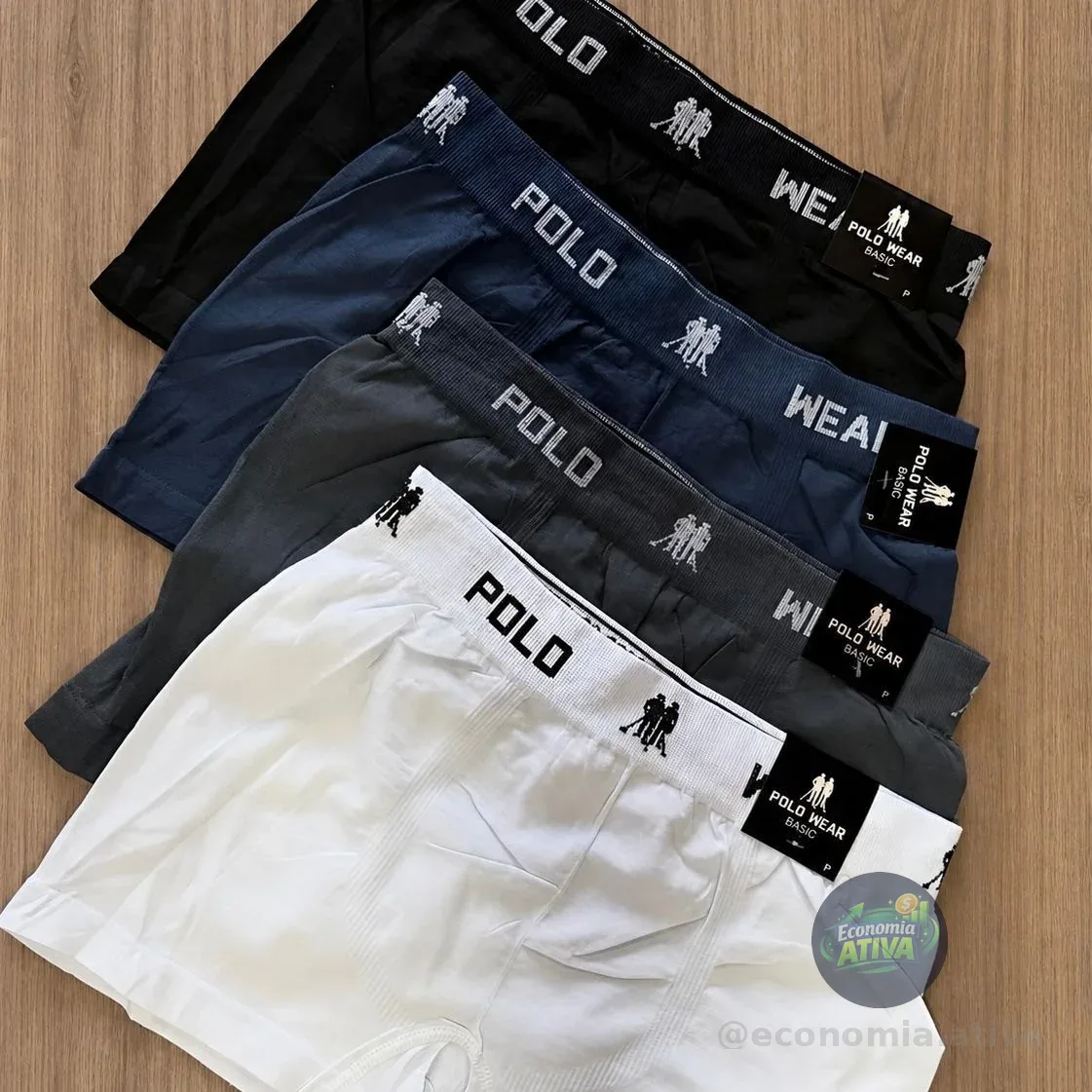 Kit 6 Cuecas Polo Wear Boxer