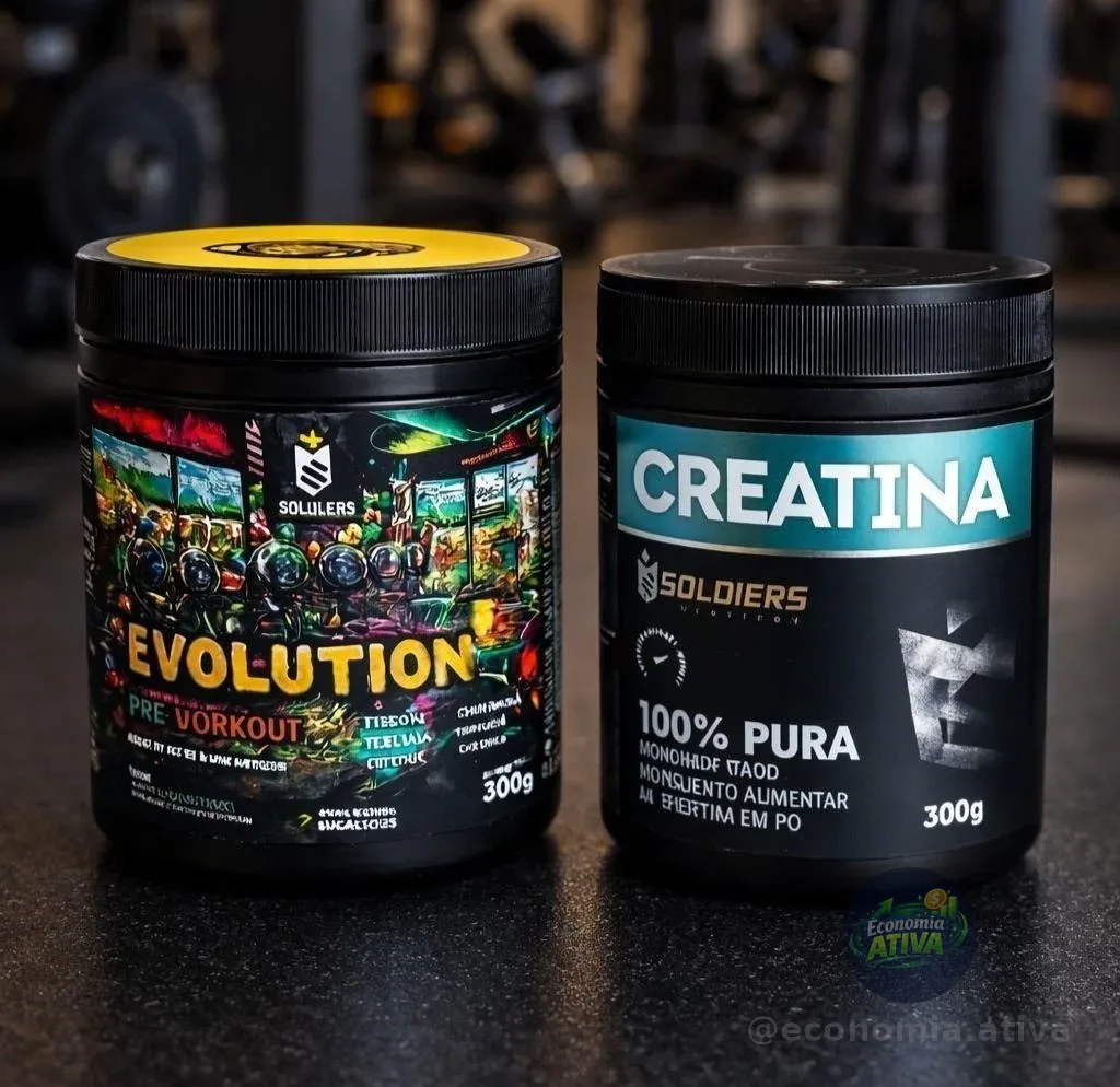 Kit Creatina 300g + Pré-treino Evolution 300g Soldiers