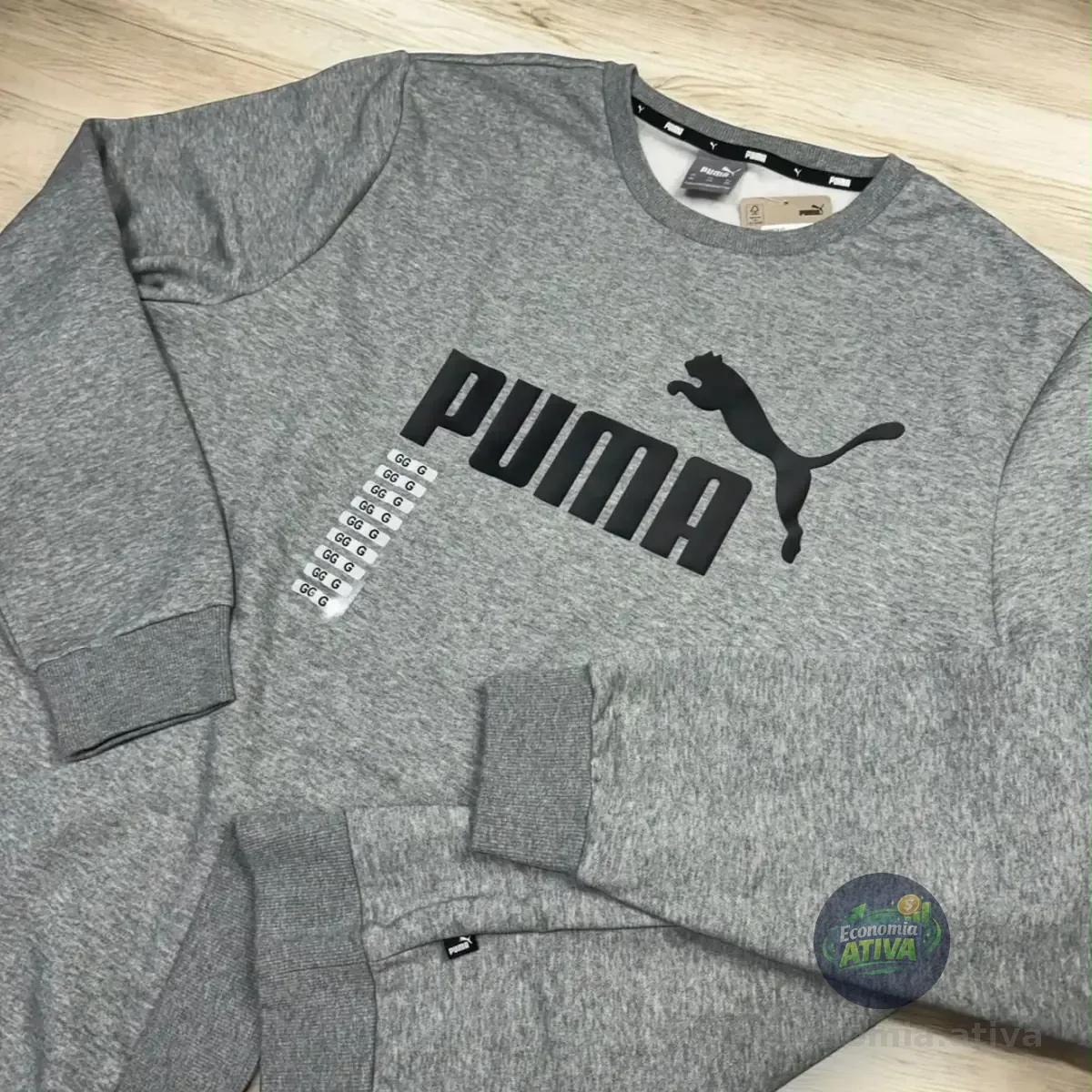Blusa Moletom Gola Careca Puma