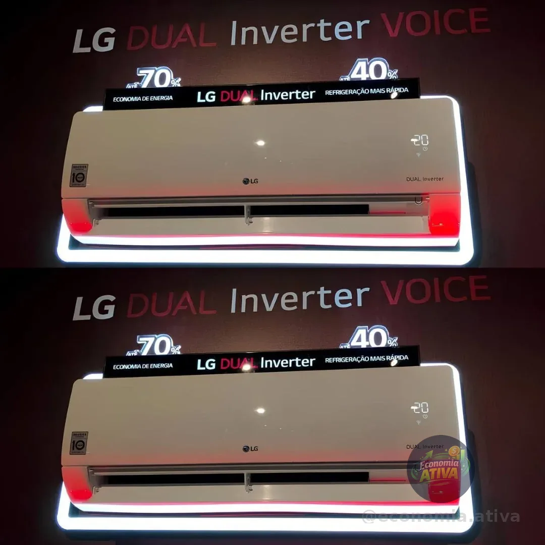 Ar Condicionado LG Ai Smart Inverter Voice 9000 Btus Frio Branco 220v