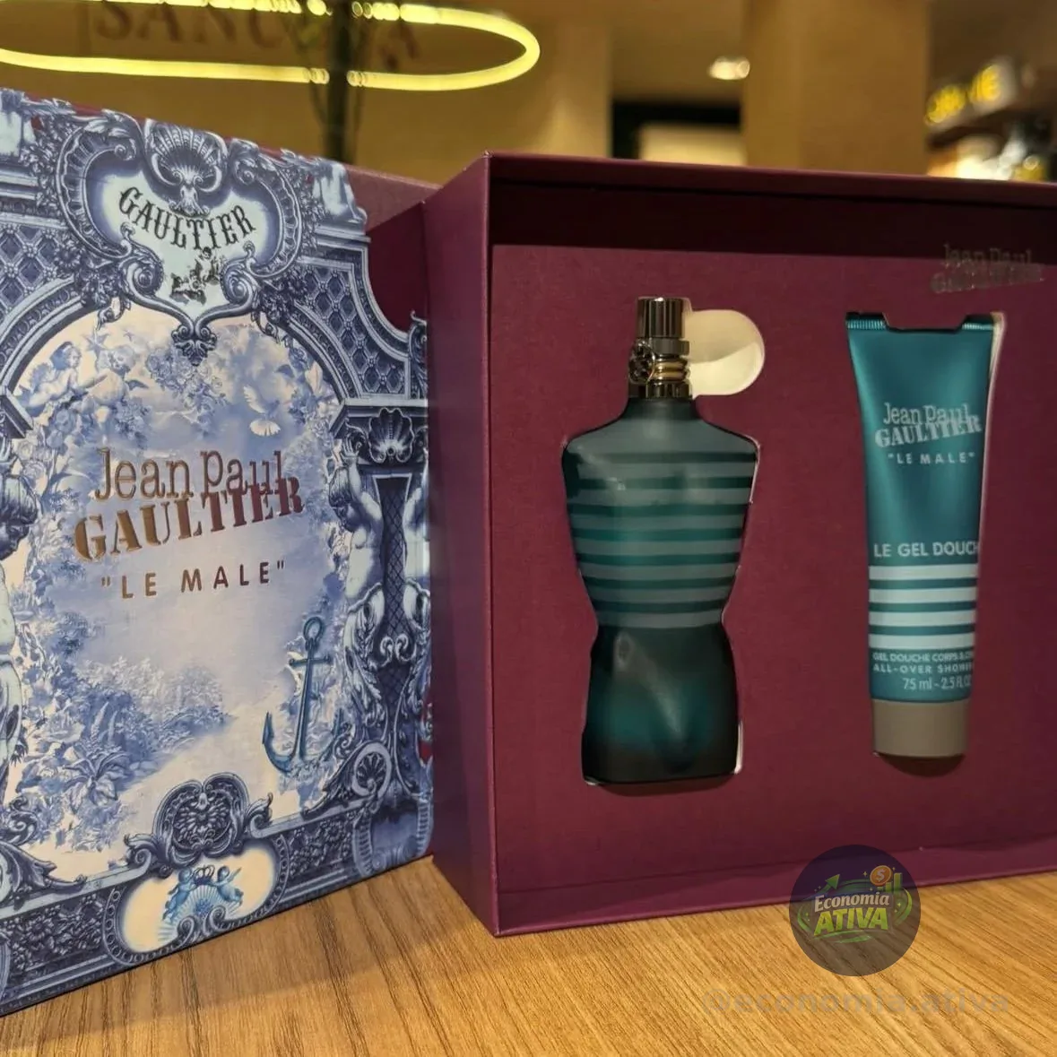 Kit Jean Paul Gaultire Le Male - Perfume EDT 75ml - Gel de Banho 75ml
