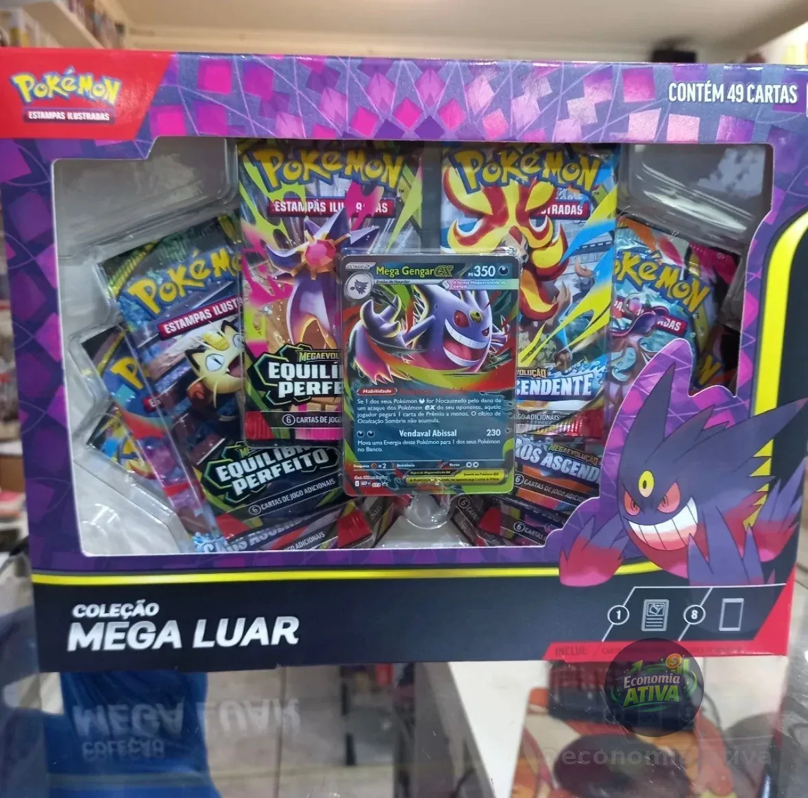 Box Pokémon Coleção Mega Luar Mega Gengar Ex