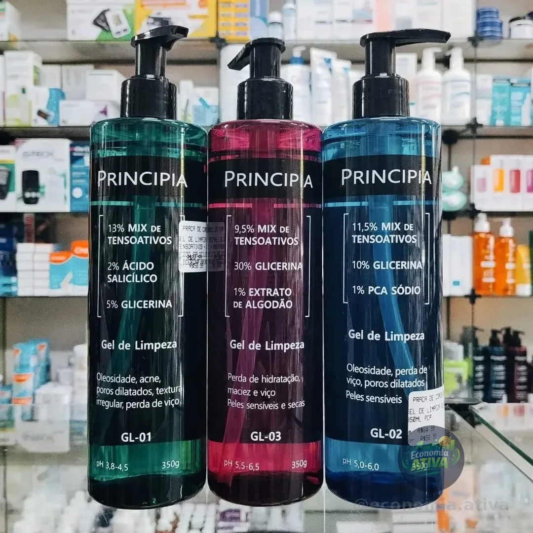 Kit Principia Skincare - GL-01 para peles oleosas - GL-02 para peles oleosas e sensíveis - GL-03 para peles secas e sensíveis