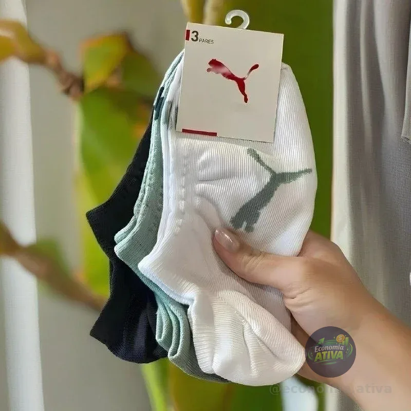 Kit 9 Pares Meias Invisível Puma