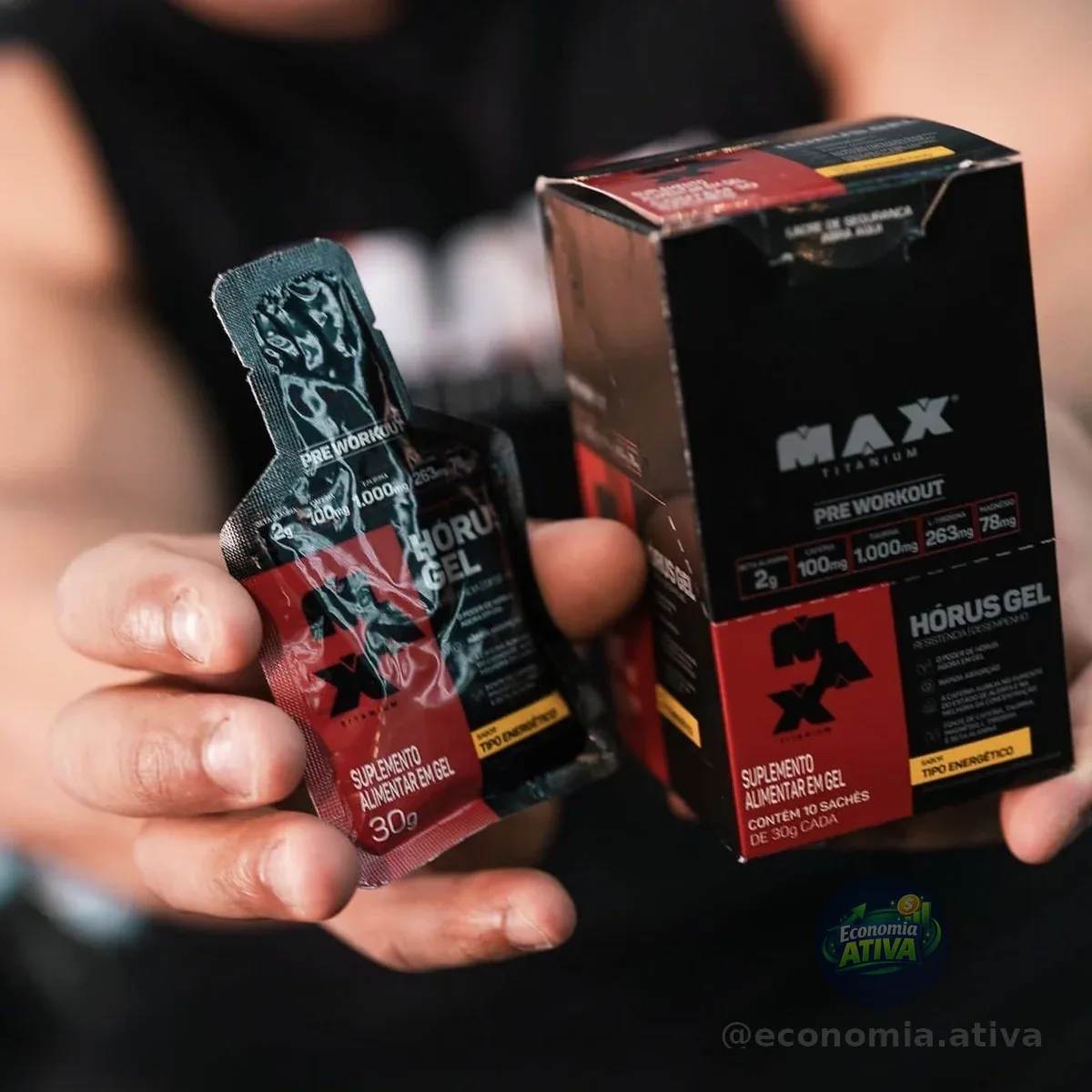 Pre Workout Horus Gel 10 Sachês De 30g Max Titanium