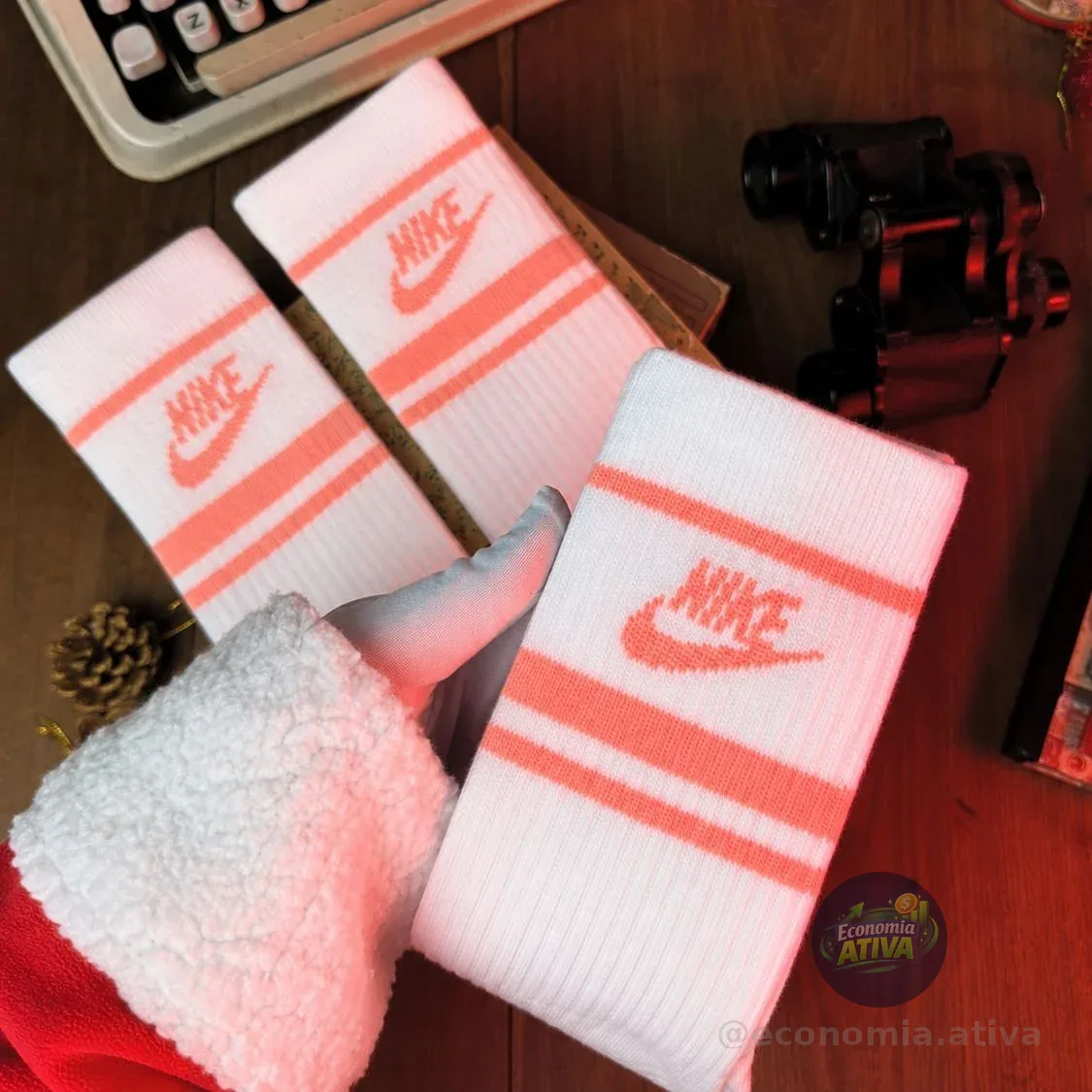 Kit 3 Meia Nike Sportswear Everyday Essential