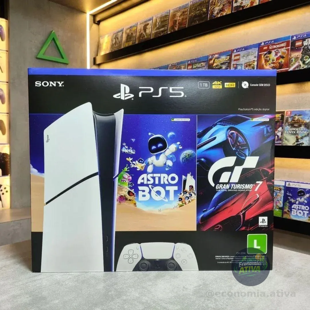 PlayStation®5 Slim Digital 825GB - Pacote ASTRO BOT e Gran Turismo 7
