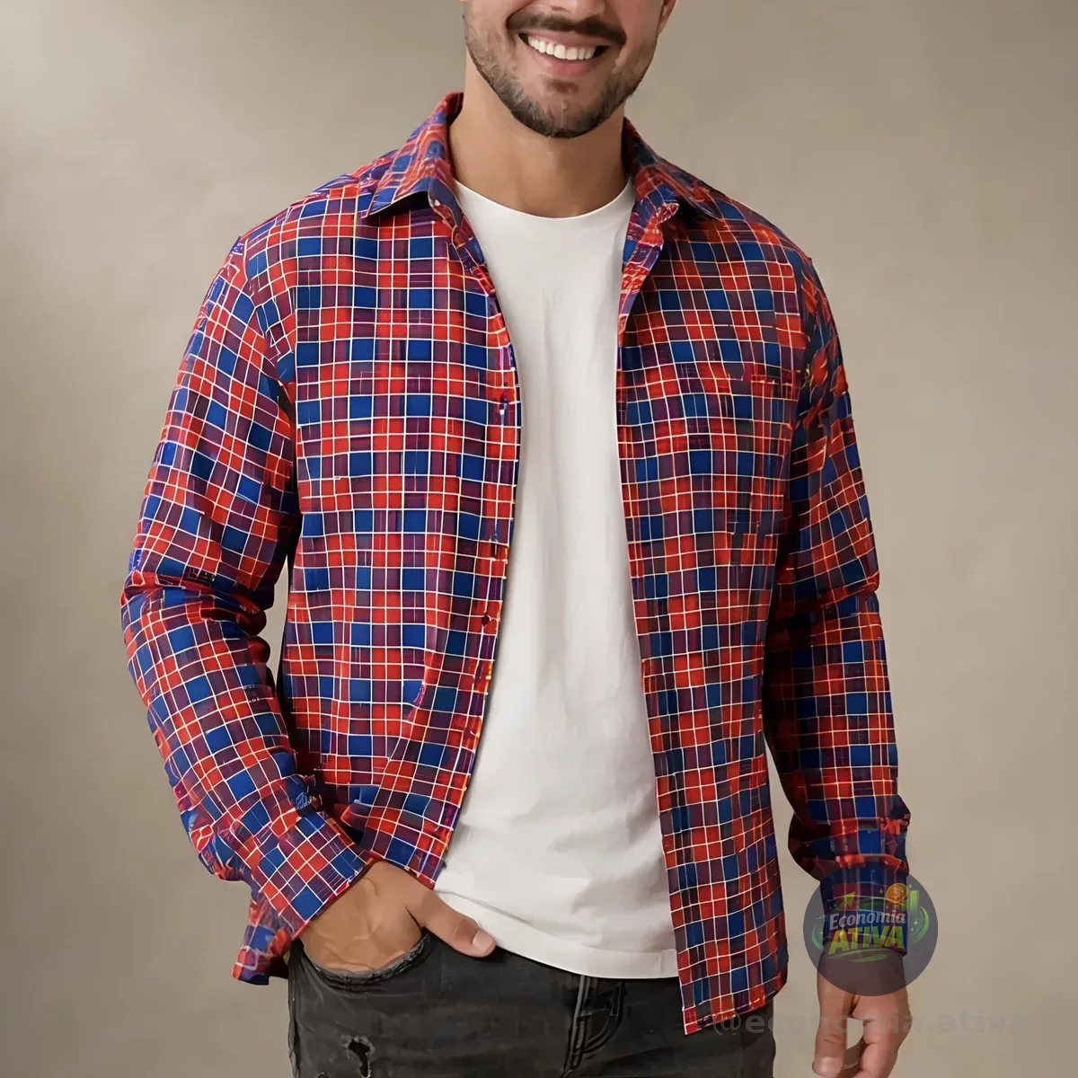 Camisa Xadrez Manga Longa (2 cores)