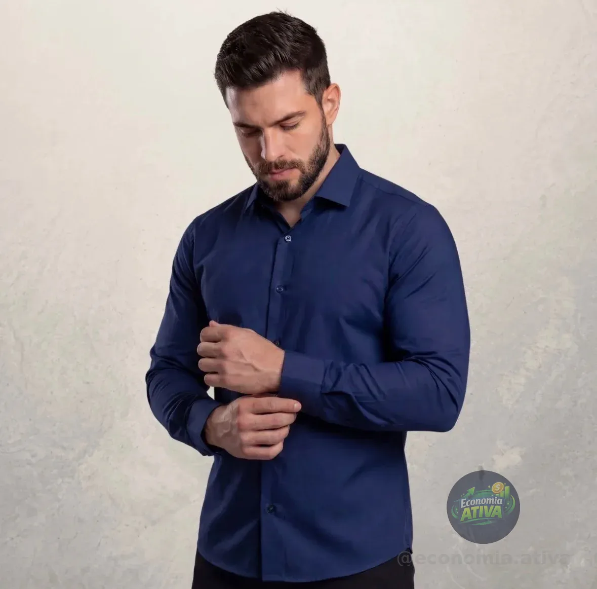Camisa Social Manga Longa De Botão (6 cores)