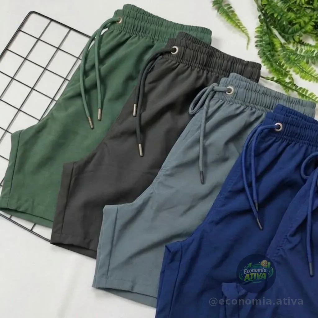 Kit 4 Short Masculino Academia
