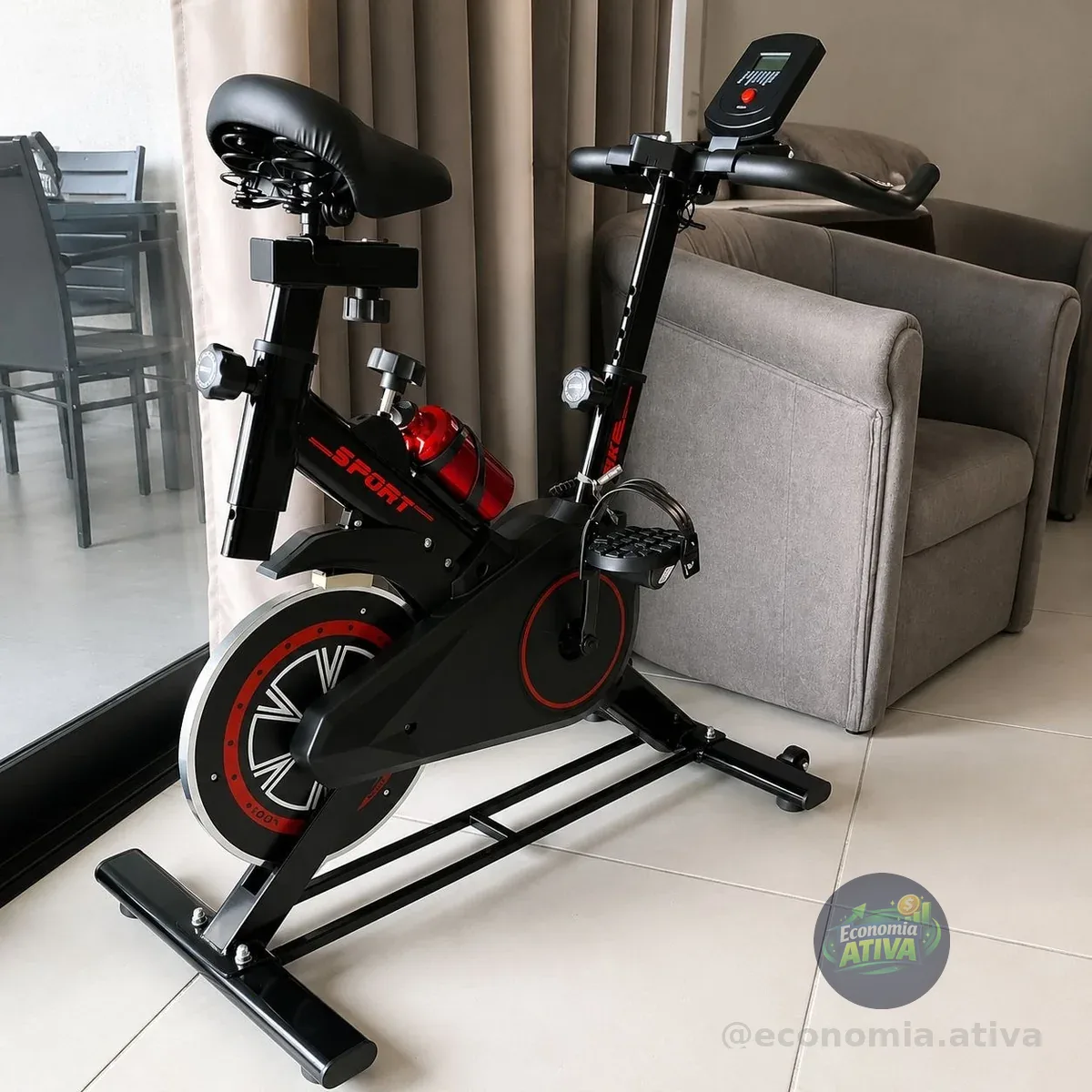 Bicicleta Spinning Ergométrica Vertical Inércia Bike Fitness