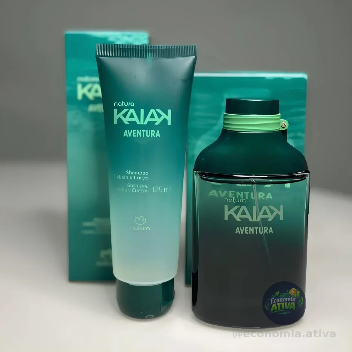 Kit Kaiak Aventura • Desodorante Colônia Aventura 100ml • ⁠Shampoo Cabelo E Corpo Aventura 125ml