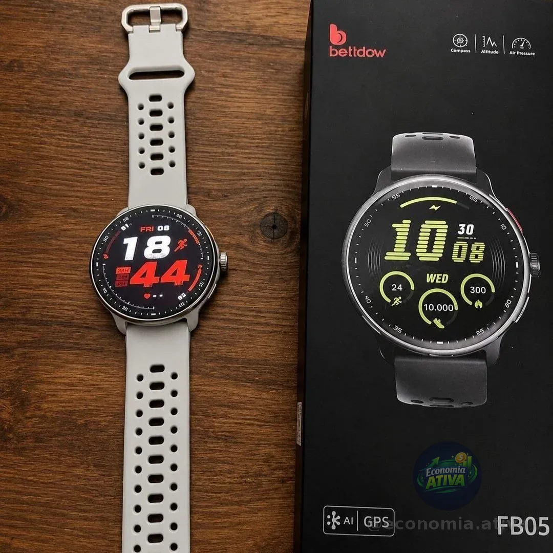 Relógio Smartwatch Bettdow Fb050 Gps Tela Amoled