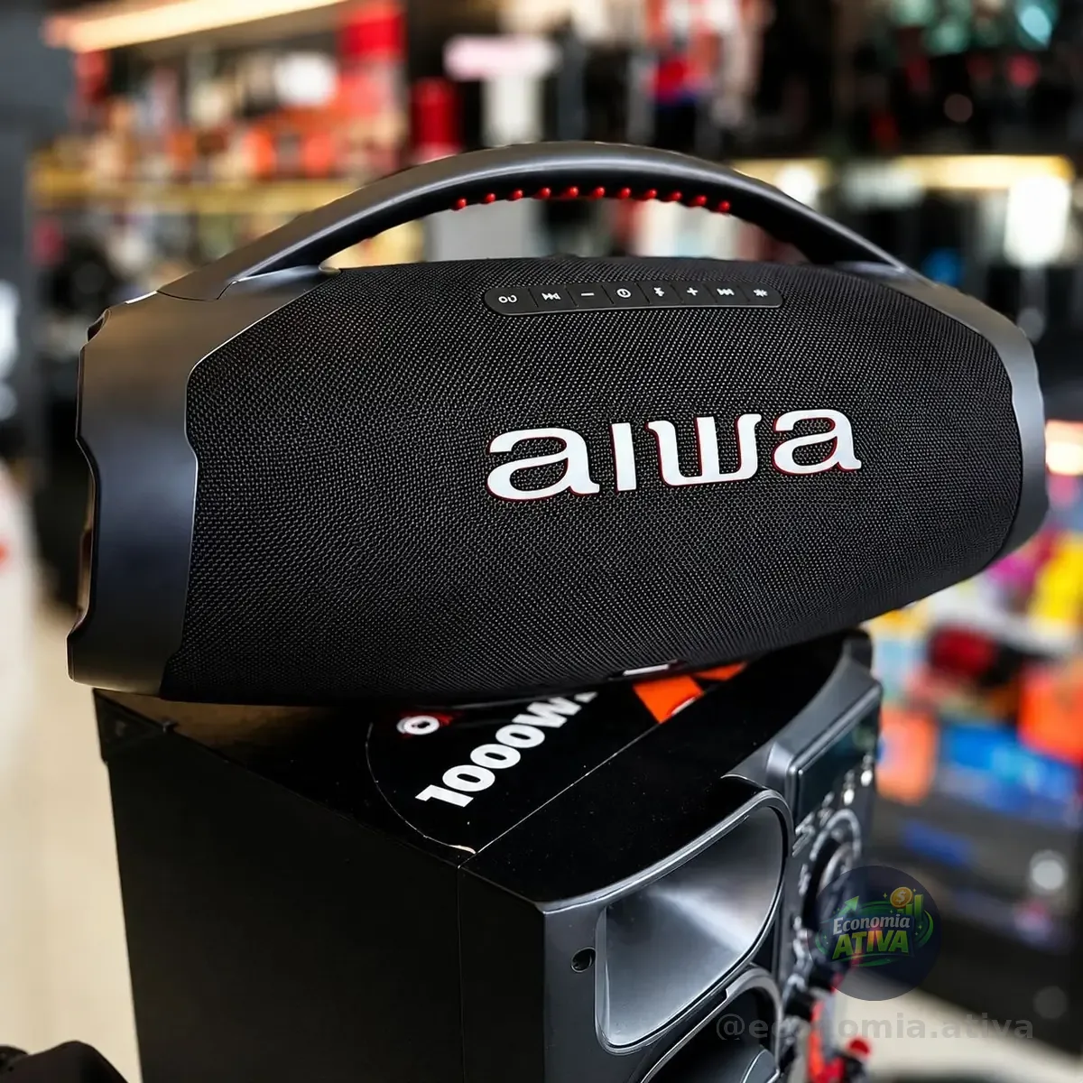 Caixa De Som Boombox Plus 200w 220v Aiwa Bbs-01-b
