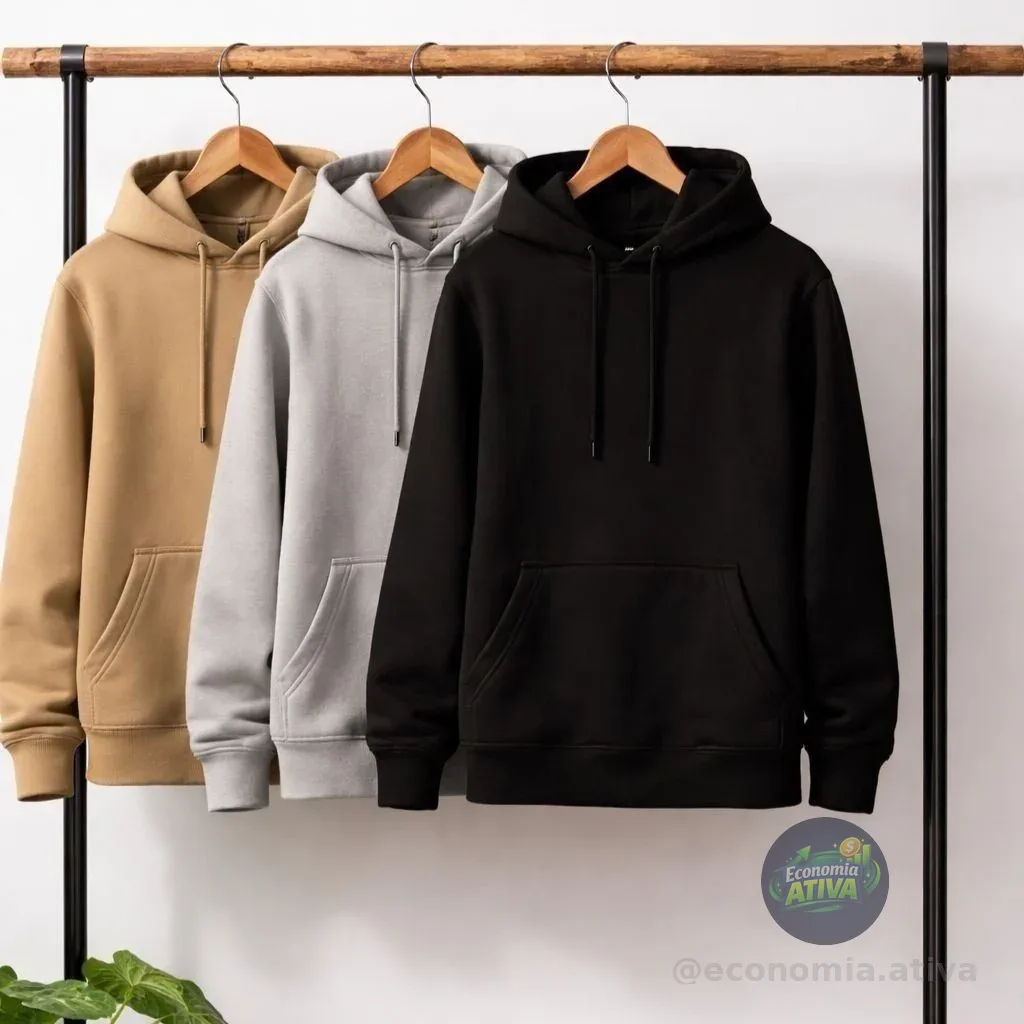 Kit 3 Moletom Blusa De Frio