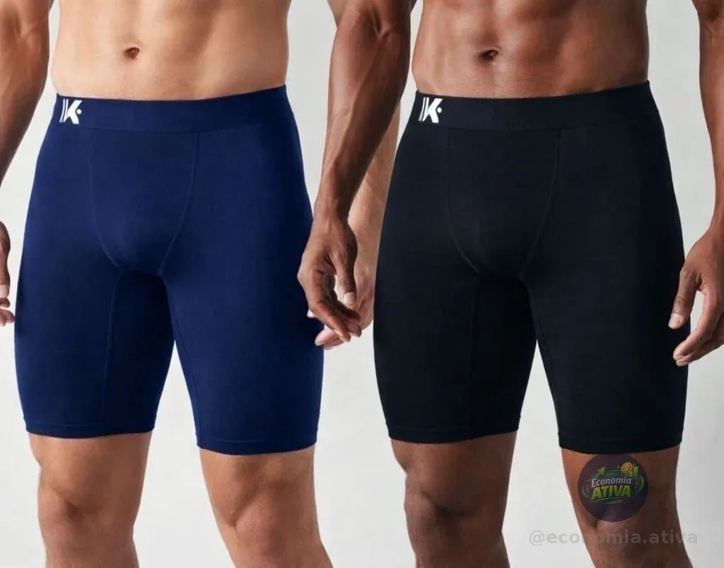 Kit 2 Shorts De Compressão P/ Corrida Masculino Térmica