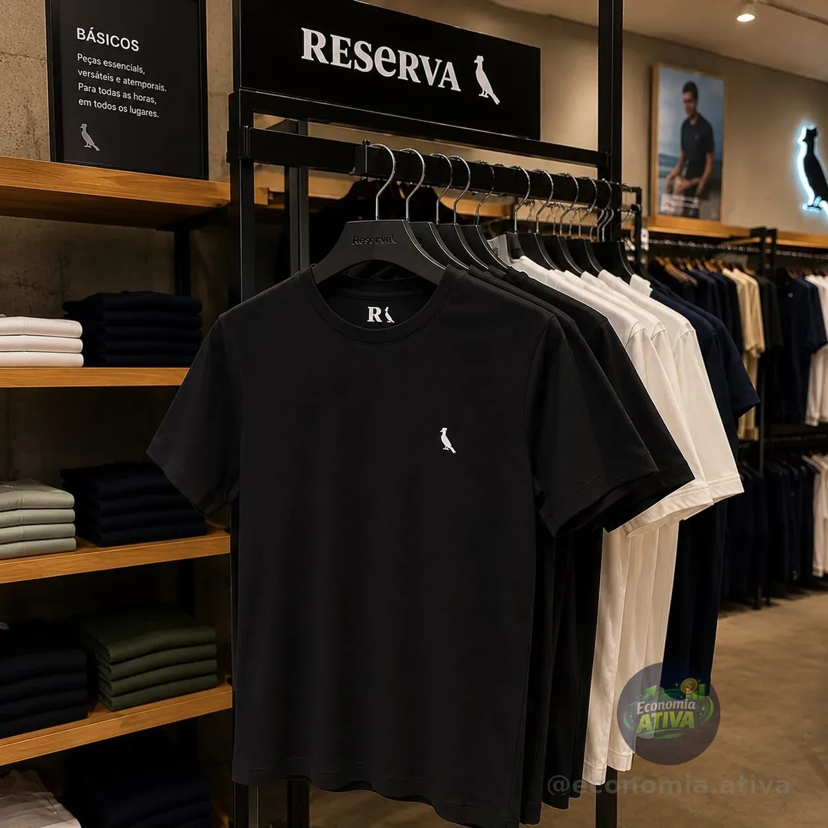 Kit 2 Camisetas Regular Essence Reserva (3 cores)