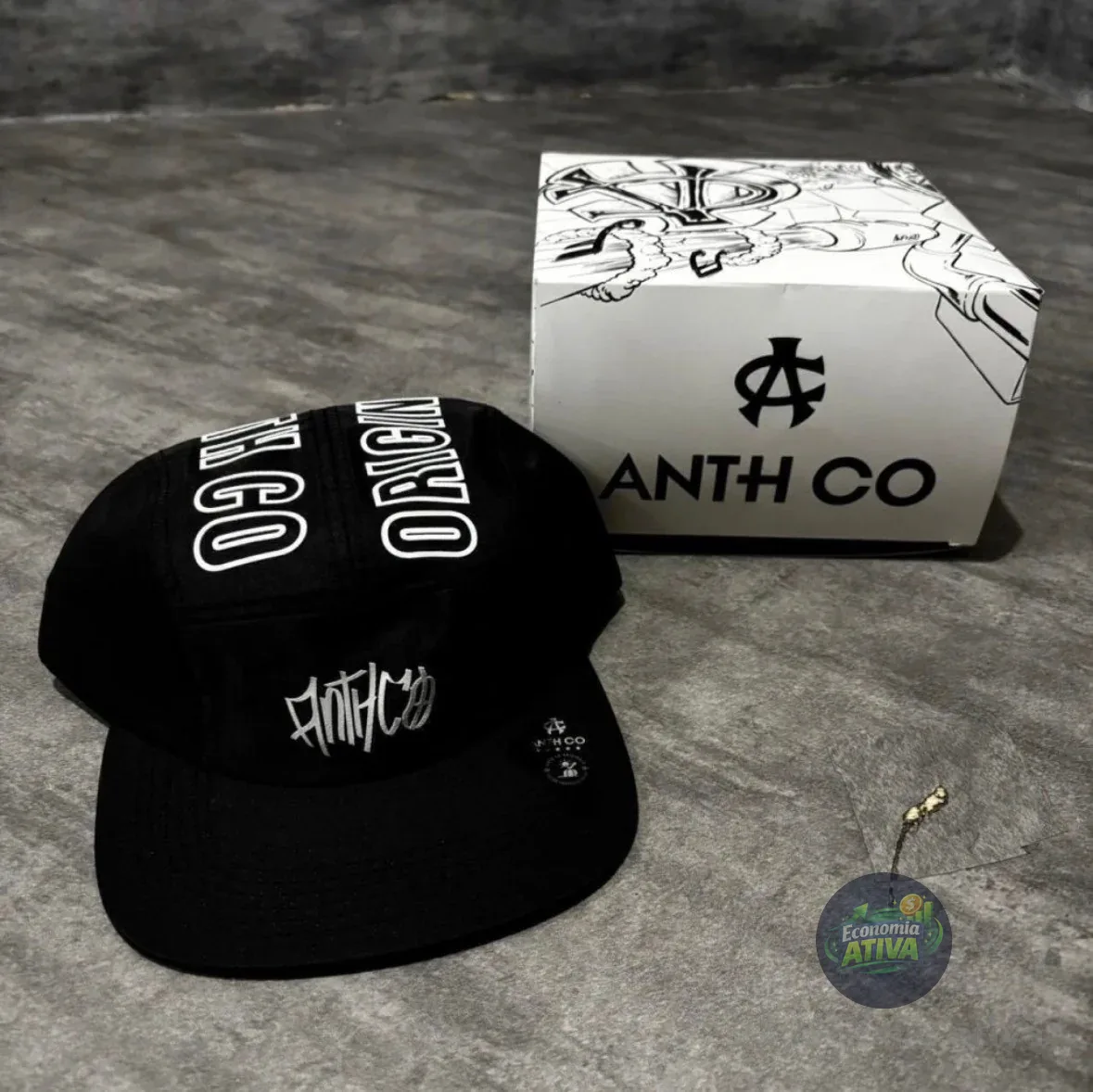 Boné Aba Reta Five Panel Anth Co Strapback (6 cores)