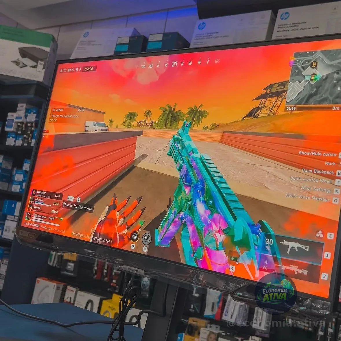 Monitor Samsung Odyssey 27" G40 FHD 240Hz IPS 1ms