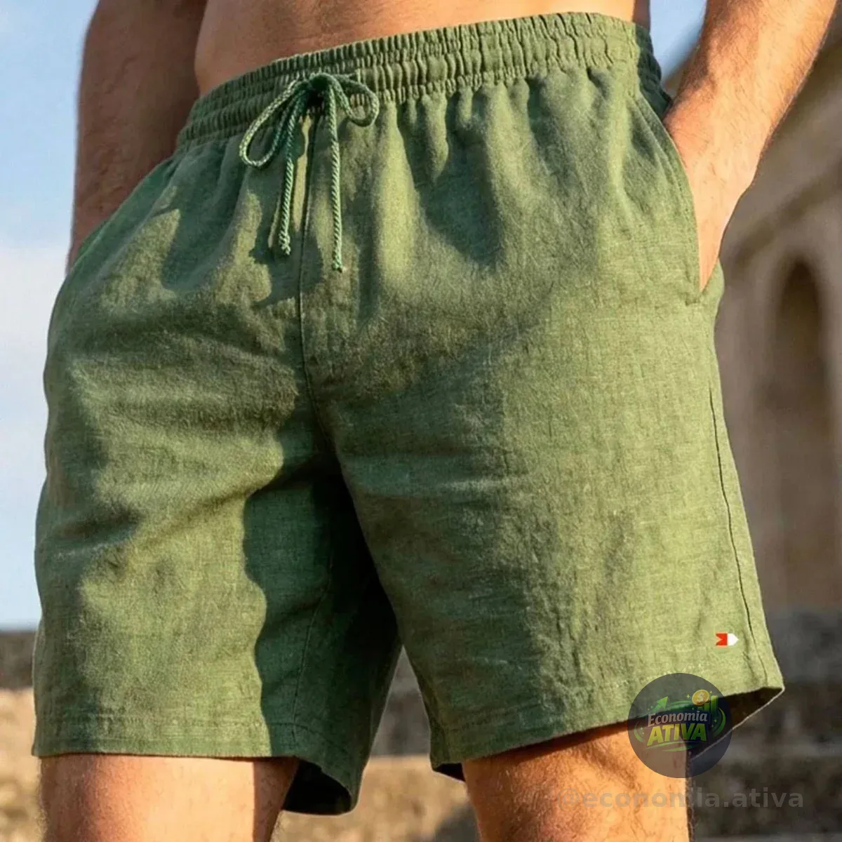 Shorts Linho Sandrini Casual (10 cores)