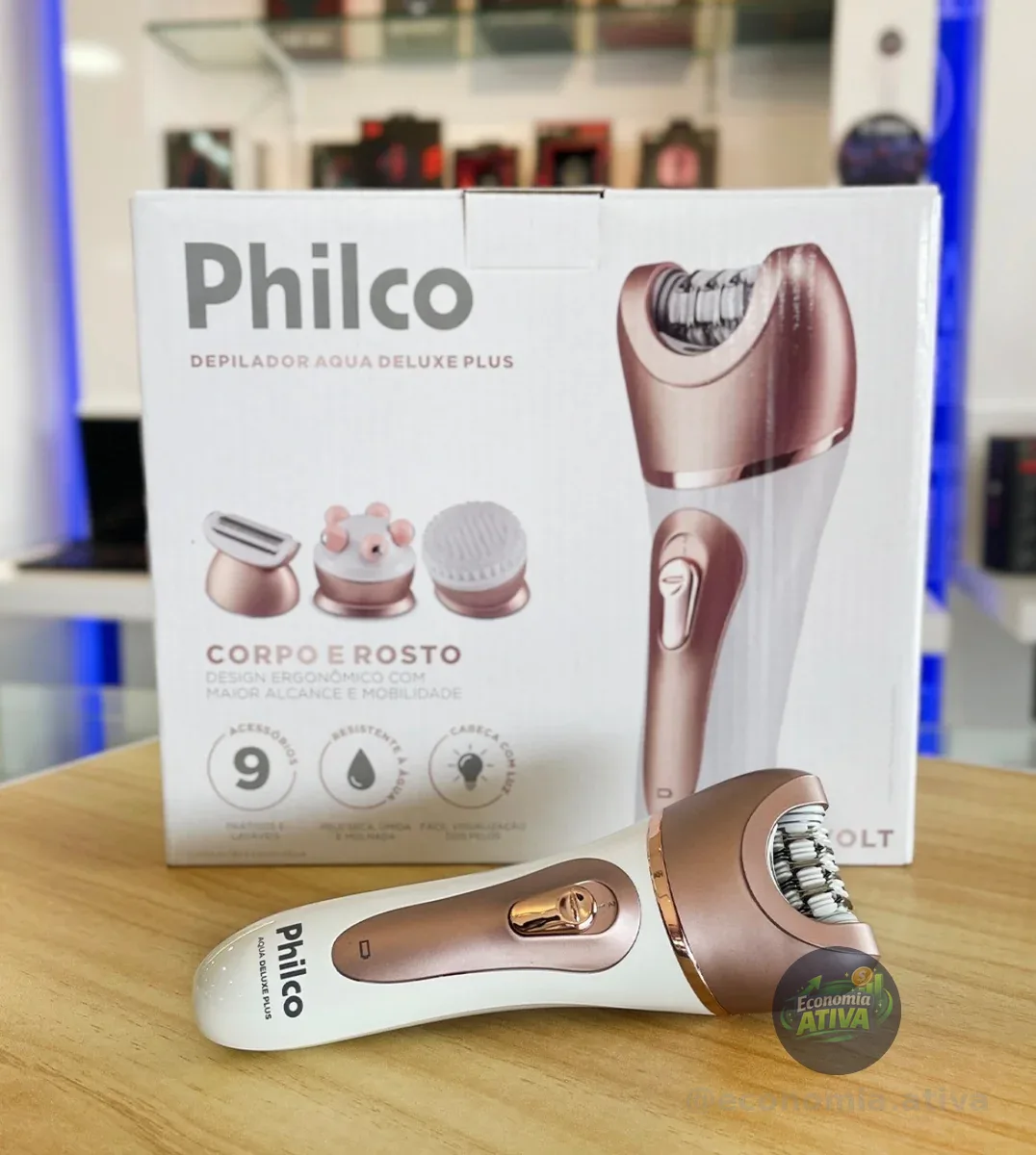 Depilador Philco Aqua Deluxe Plus 9 em 1 Sem Fio Bivolt
