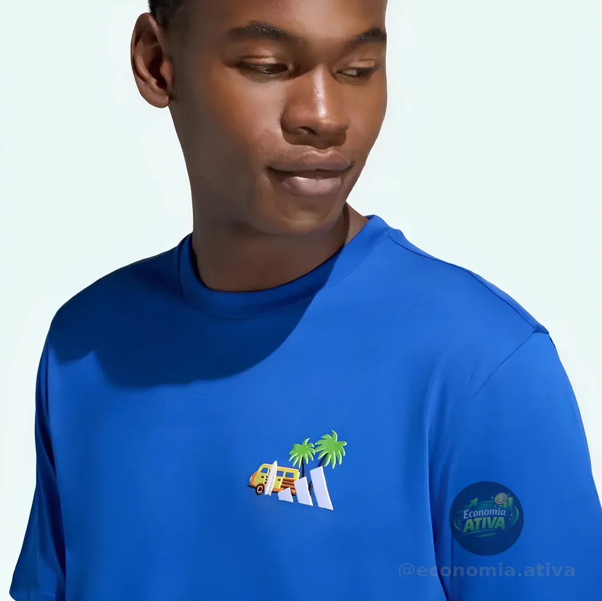 Camiseta Bordado estampa Surf adidas