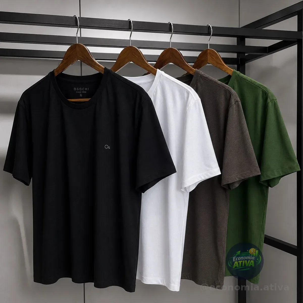 Camiseta Básica Slim Algodão Ogochi