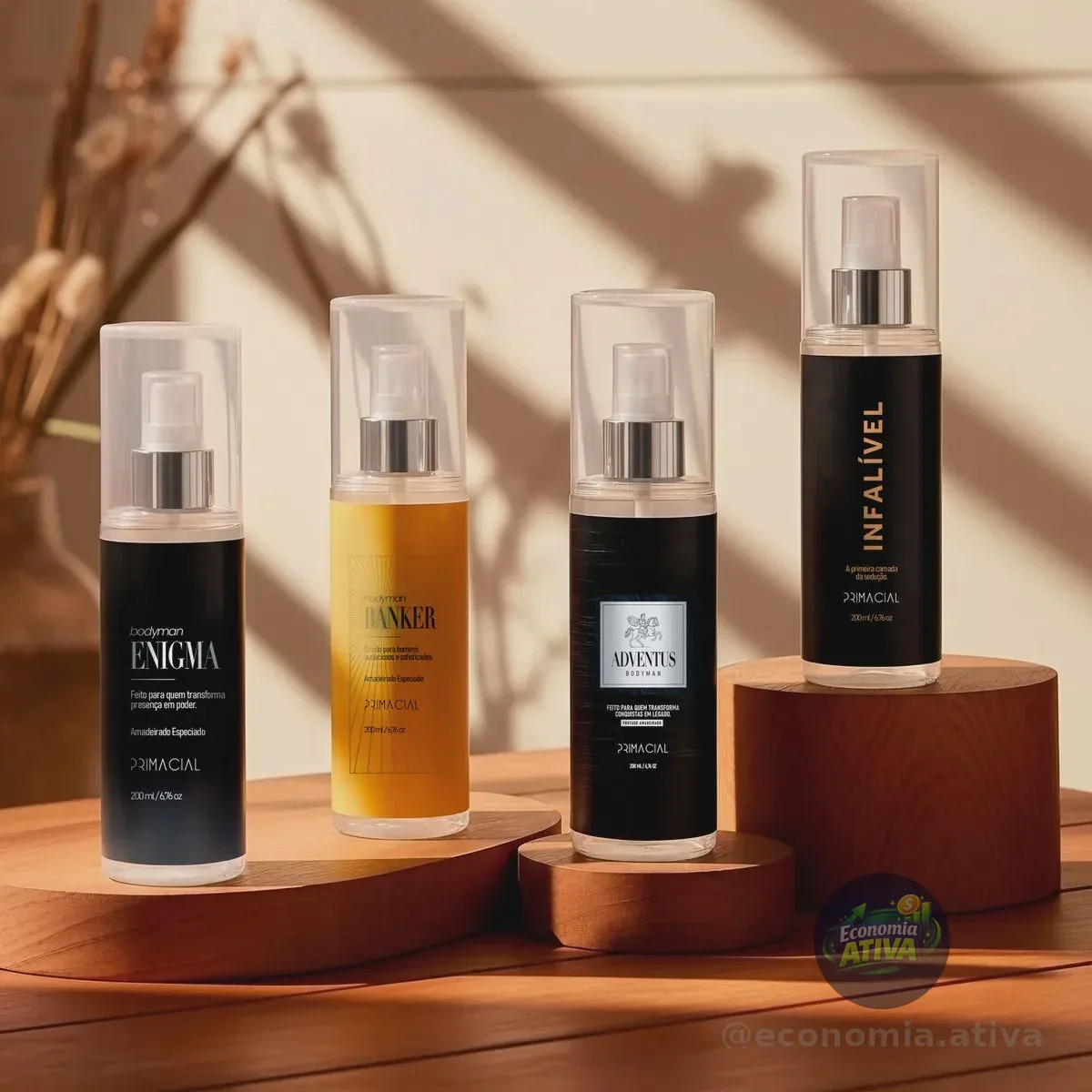 Kit Body Splash Masculino • Infalivel 200ml • ⁠Enigma 200ml • ⁠Banker 200ml • ⁠Adventus 200ml