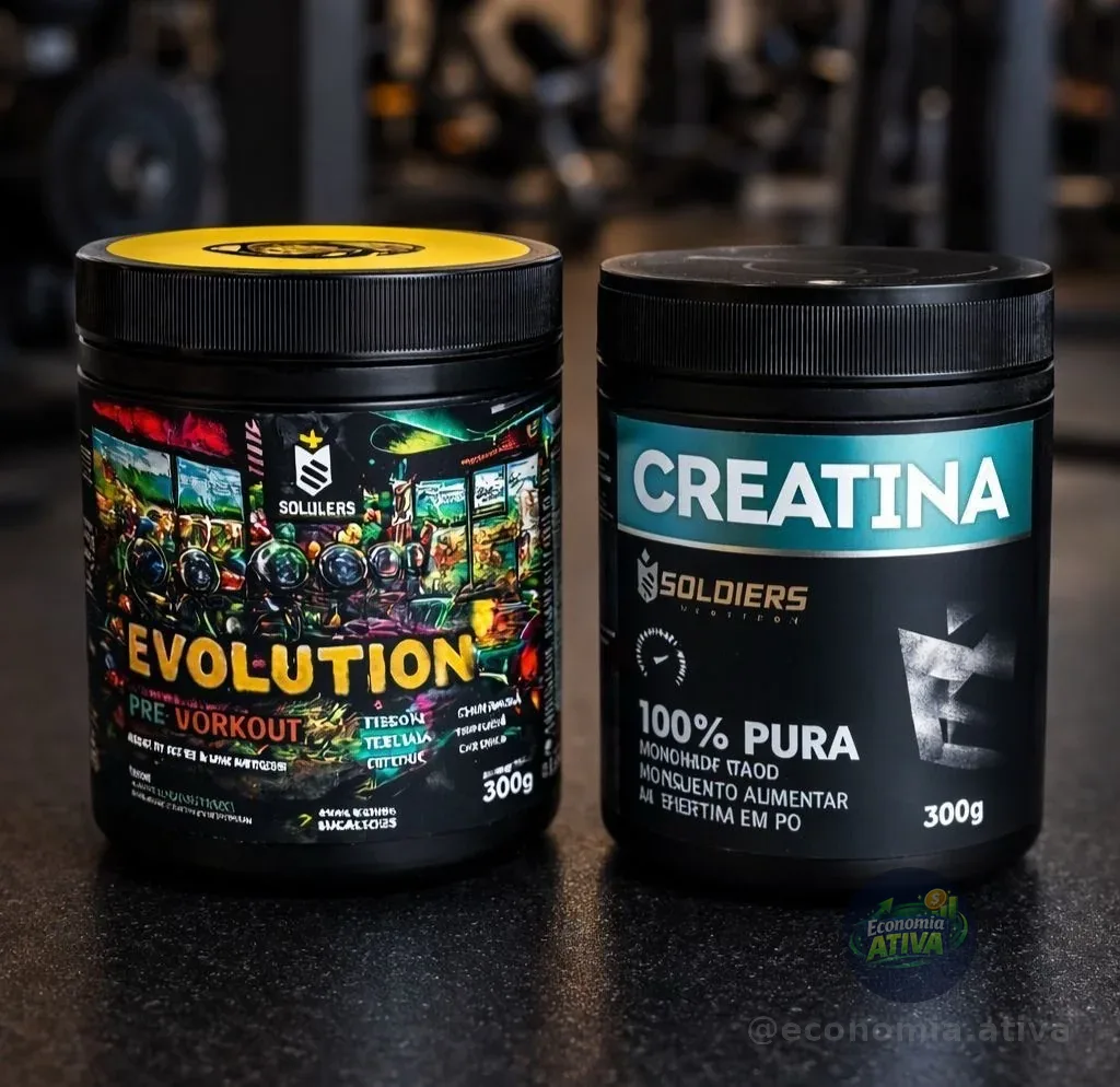 Kit: 1 Creatina 300g +1 Evolution 300g - Soldiers Nutrition
