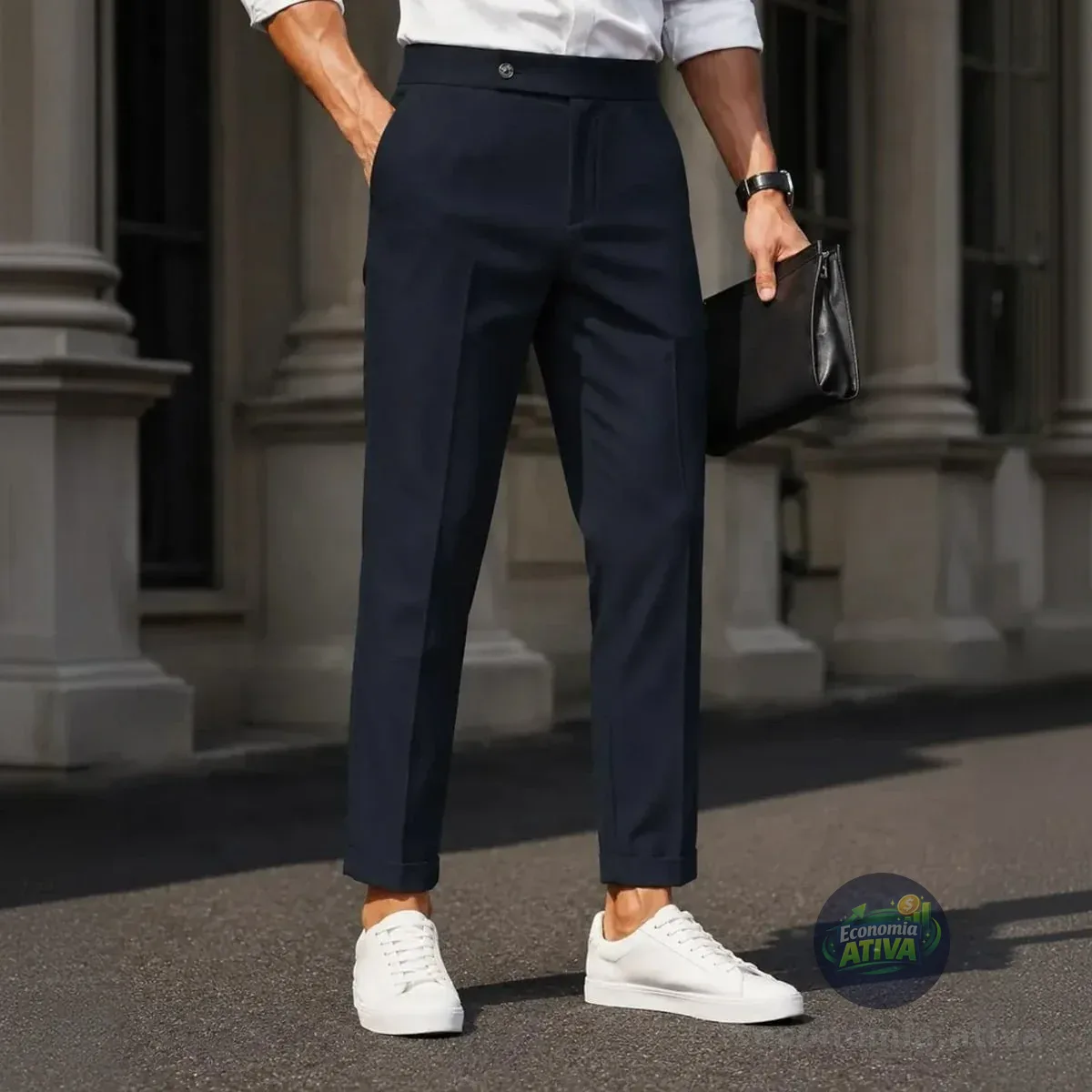 Calça Alfaiataria Slim Fit Elastano