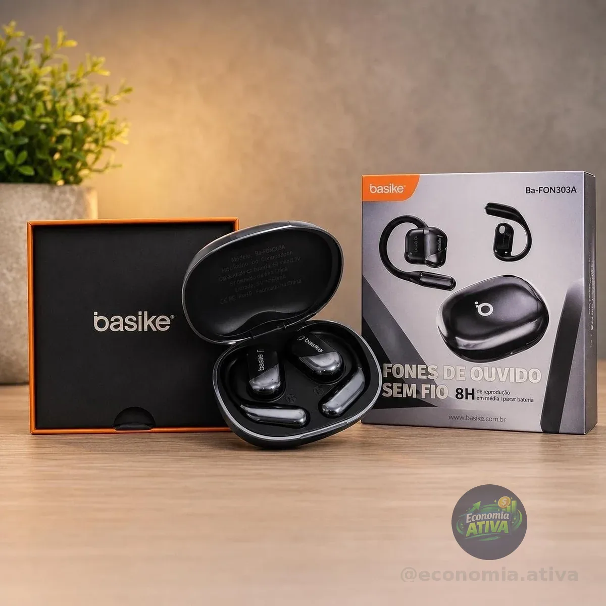Basike Fone De Ouvido Sem Fio Bluetooth