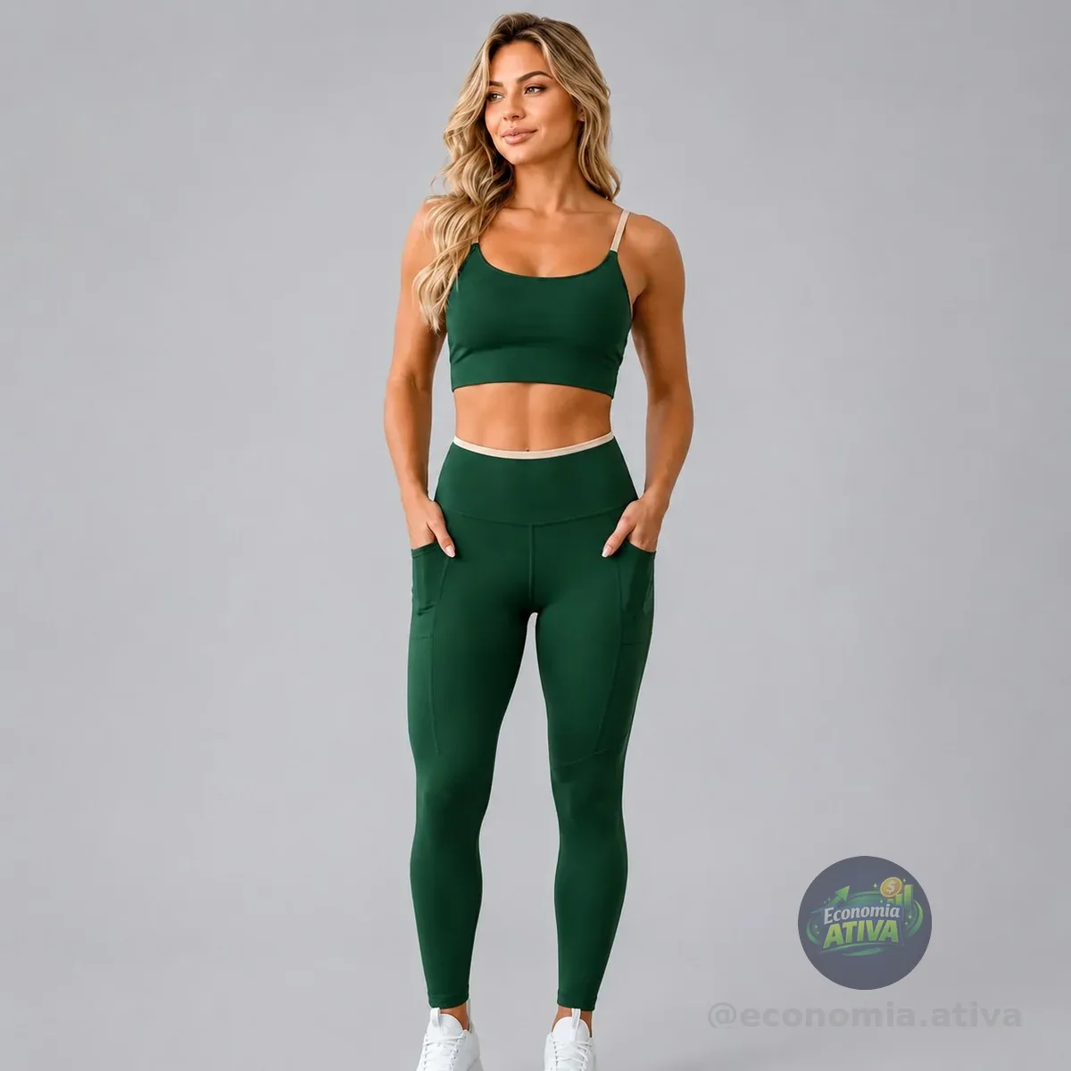Conjunto Academia Top Calça Legging Fitness
