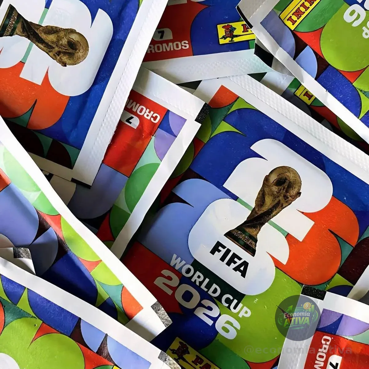 Kit 100 Envelopes (700 Figurinhas) Copa do Mundo 2026 Panini