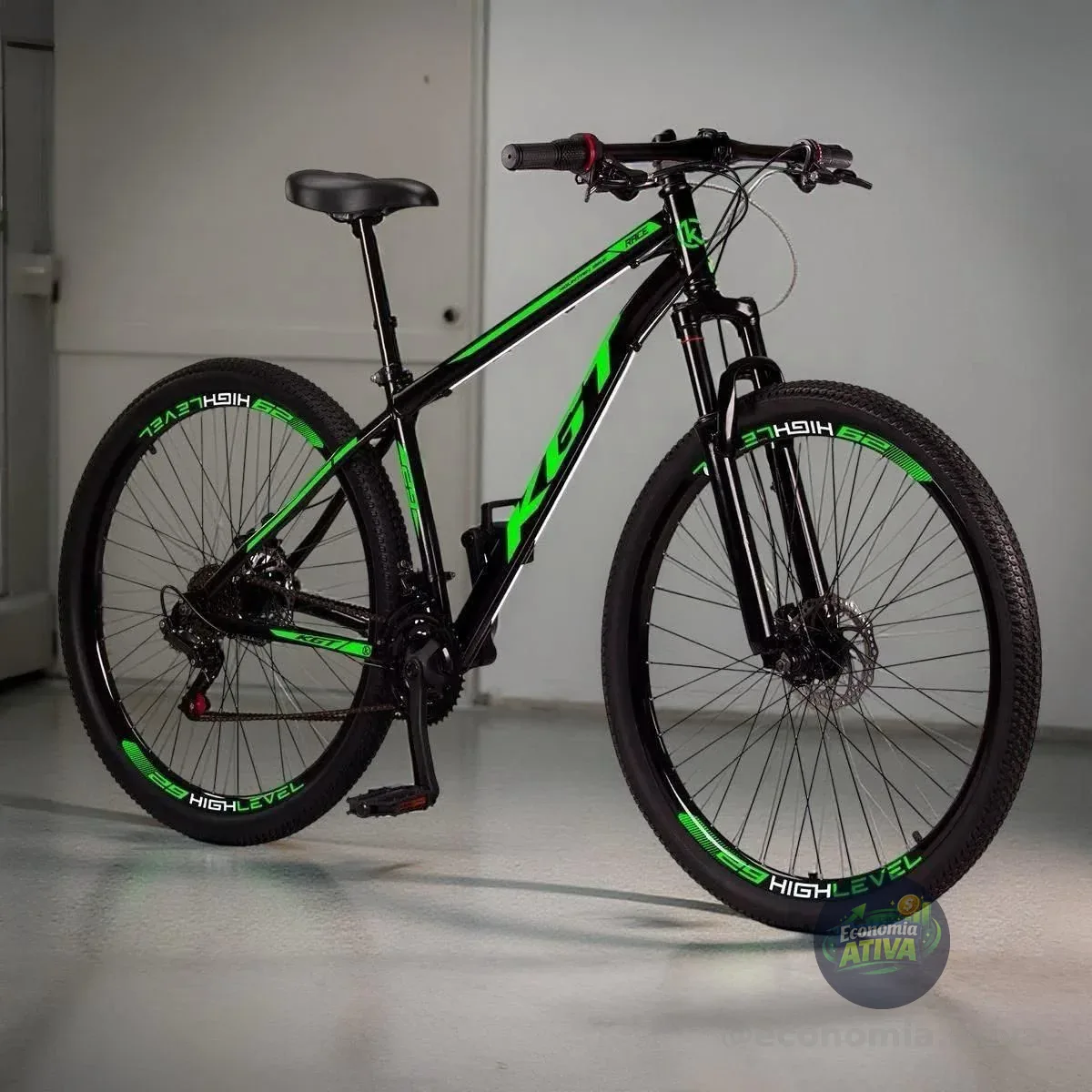 Bicicleta Aro 29 Aço Carbono Freios A Disco Suspensão 21