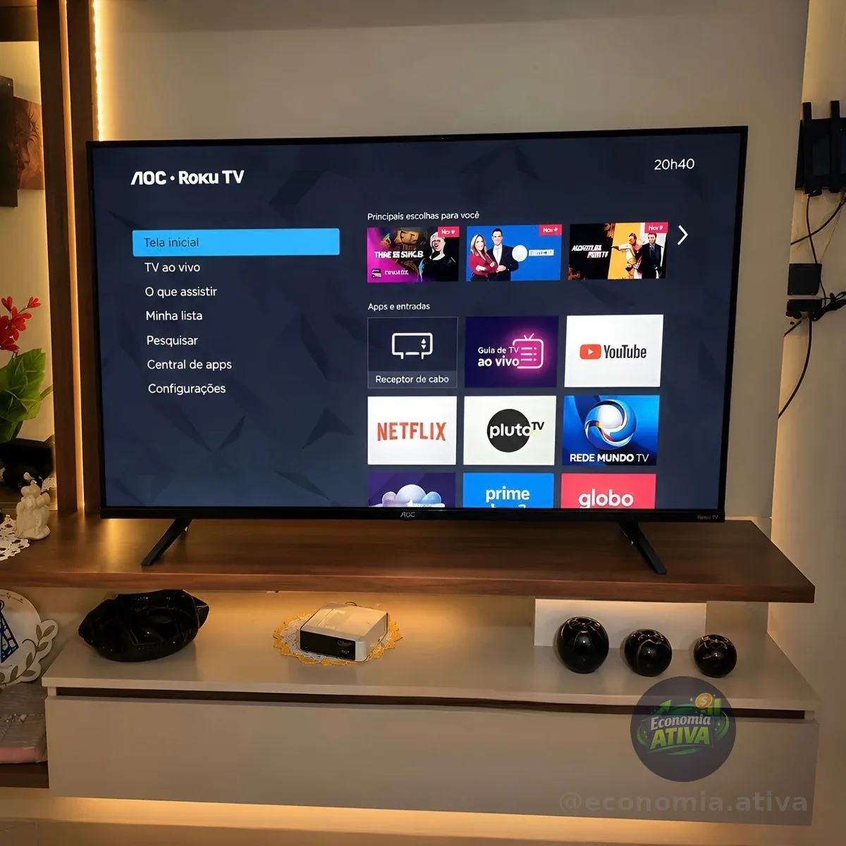 Smart TV AOC 50” 4K UHD Roku TV