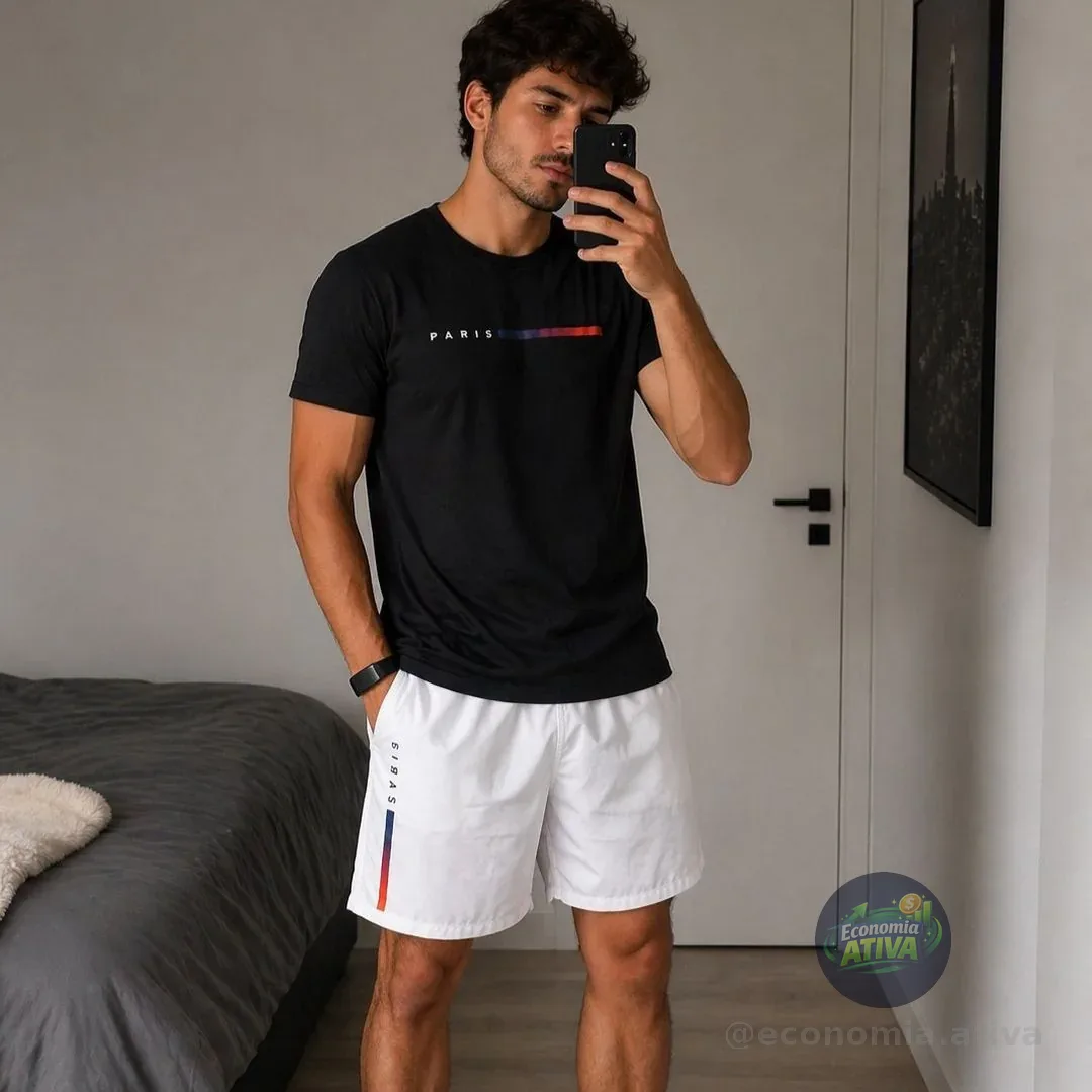 Conjunto Paris Urbano Camiseta E Short