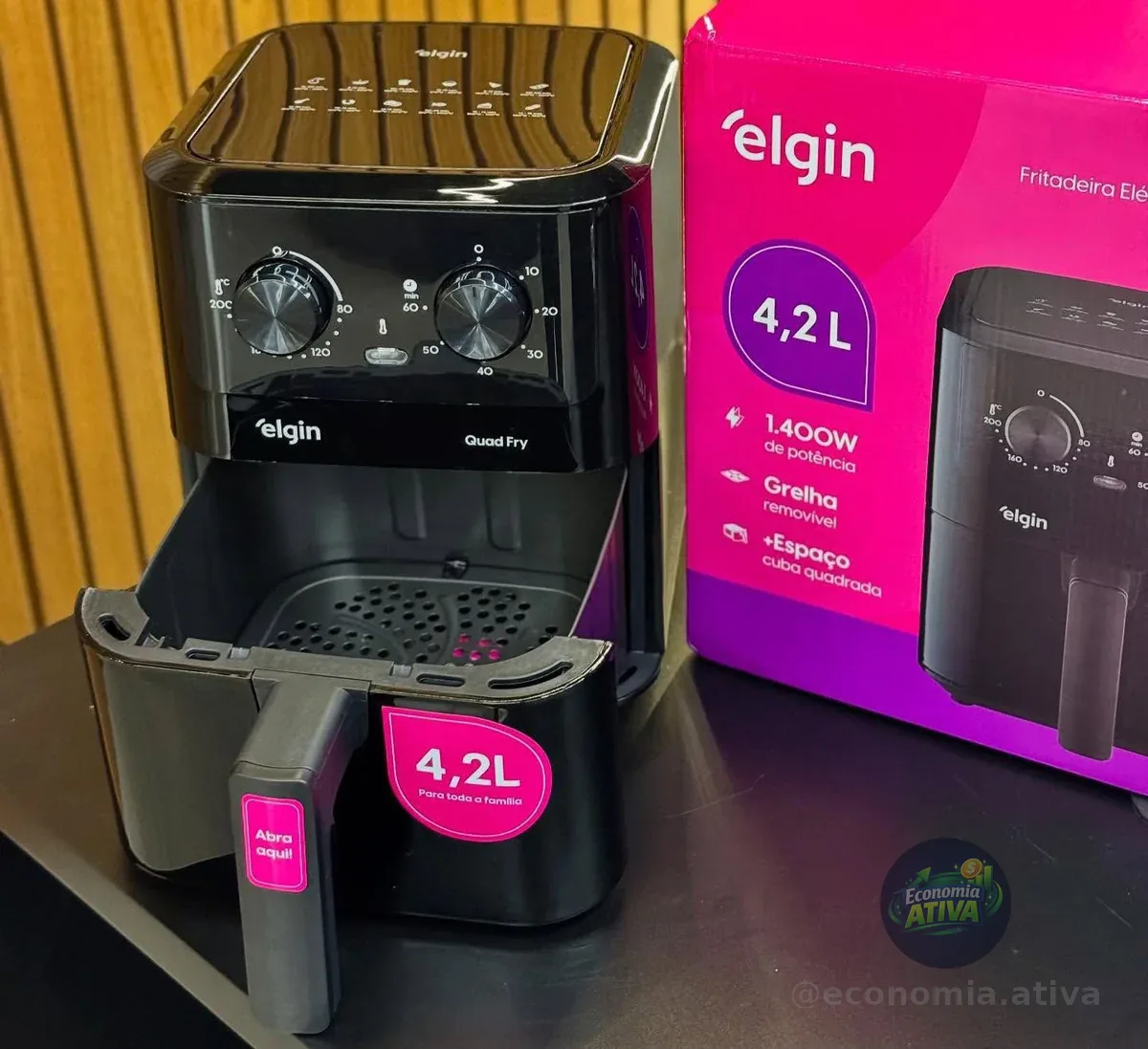 Fritadeira Elétrica Air Fryer Quad Fry Elgin 4,2 L 127v