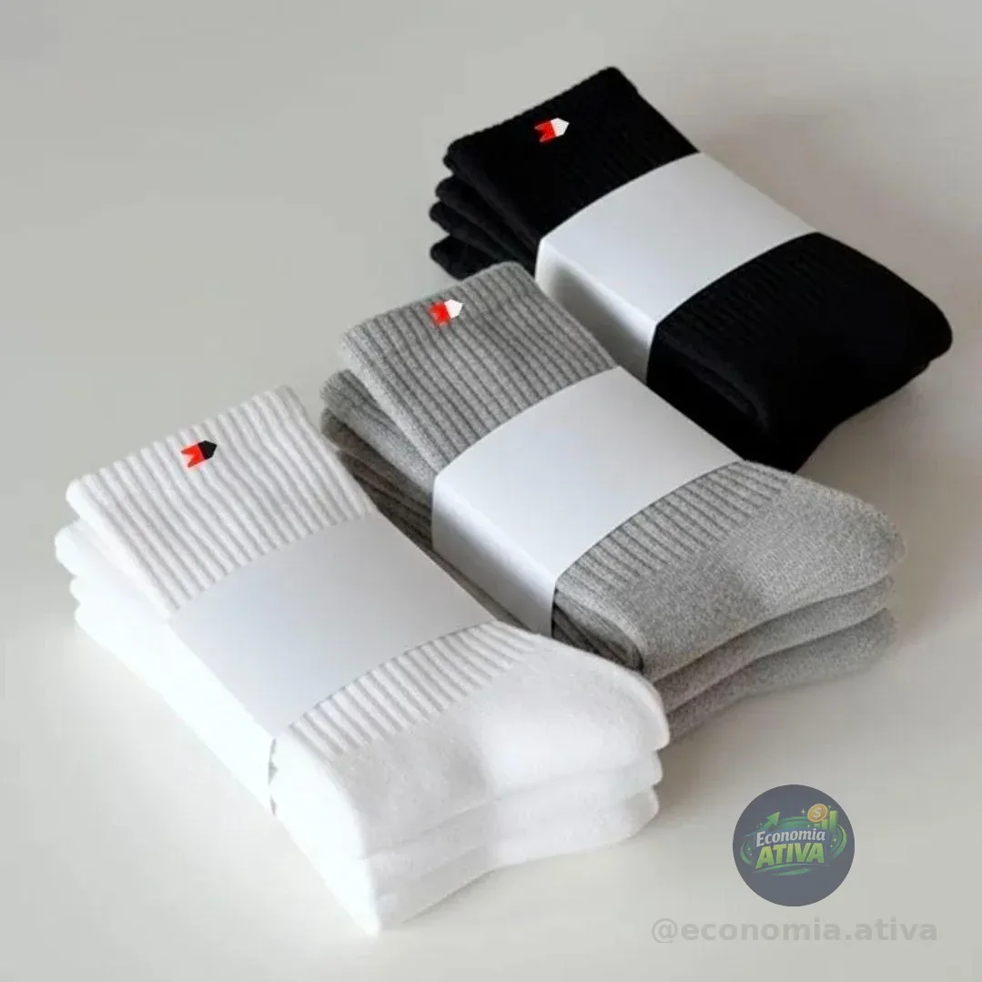 Kit 15 Pares Meias Sport Sandrini