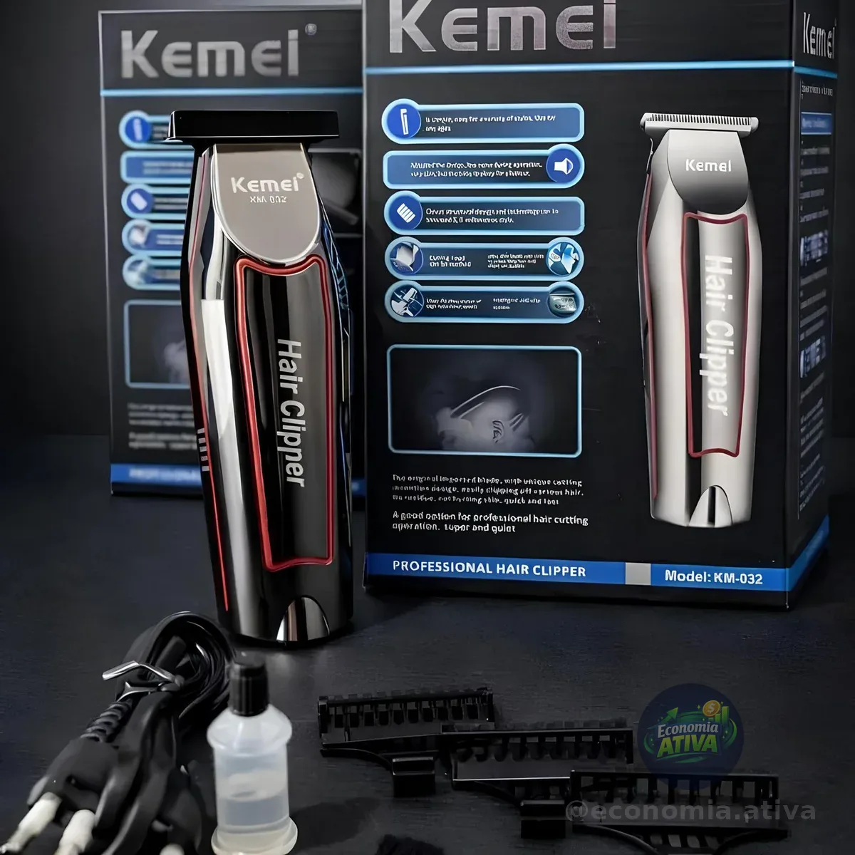 Maquina Kemei Km-032