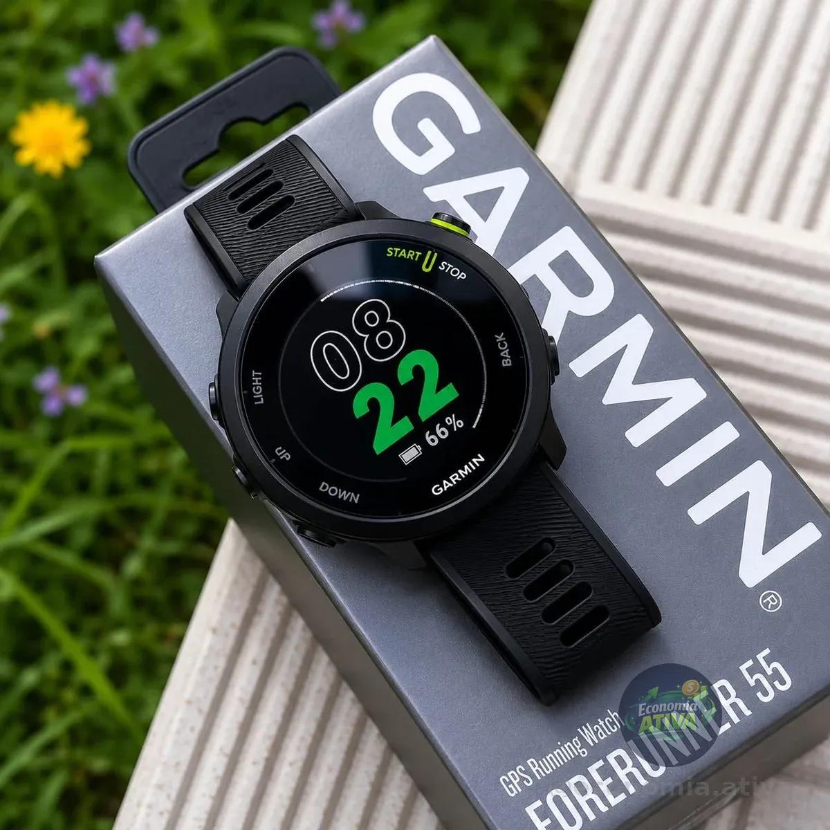 Garmin Relógio Forerunner 55 com Monitor Cardíaco de Pulso e GPS