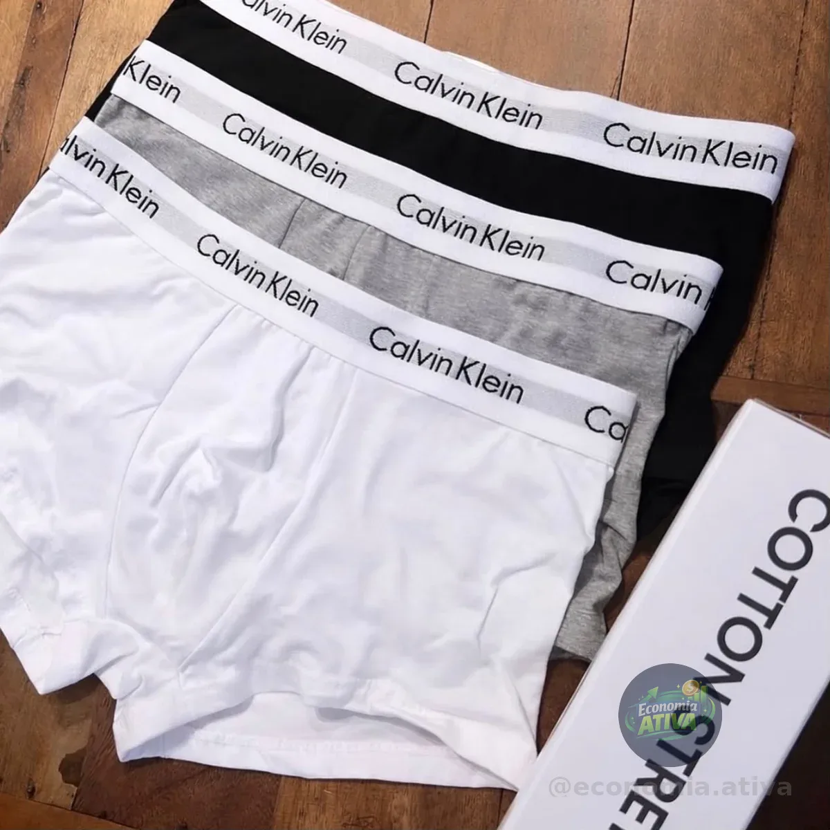 Kit 3 Cuecas Boxer Cotton Calvin Klein
