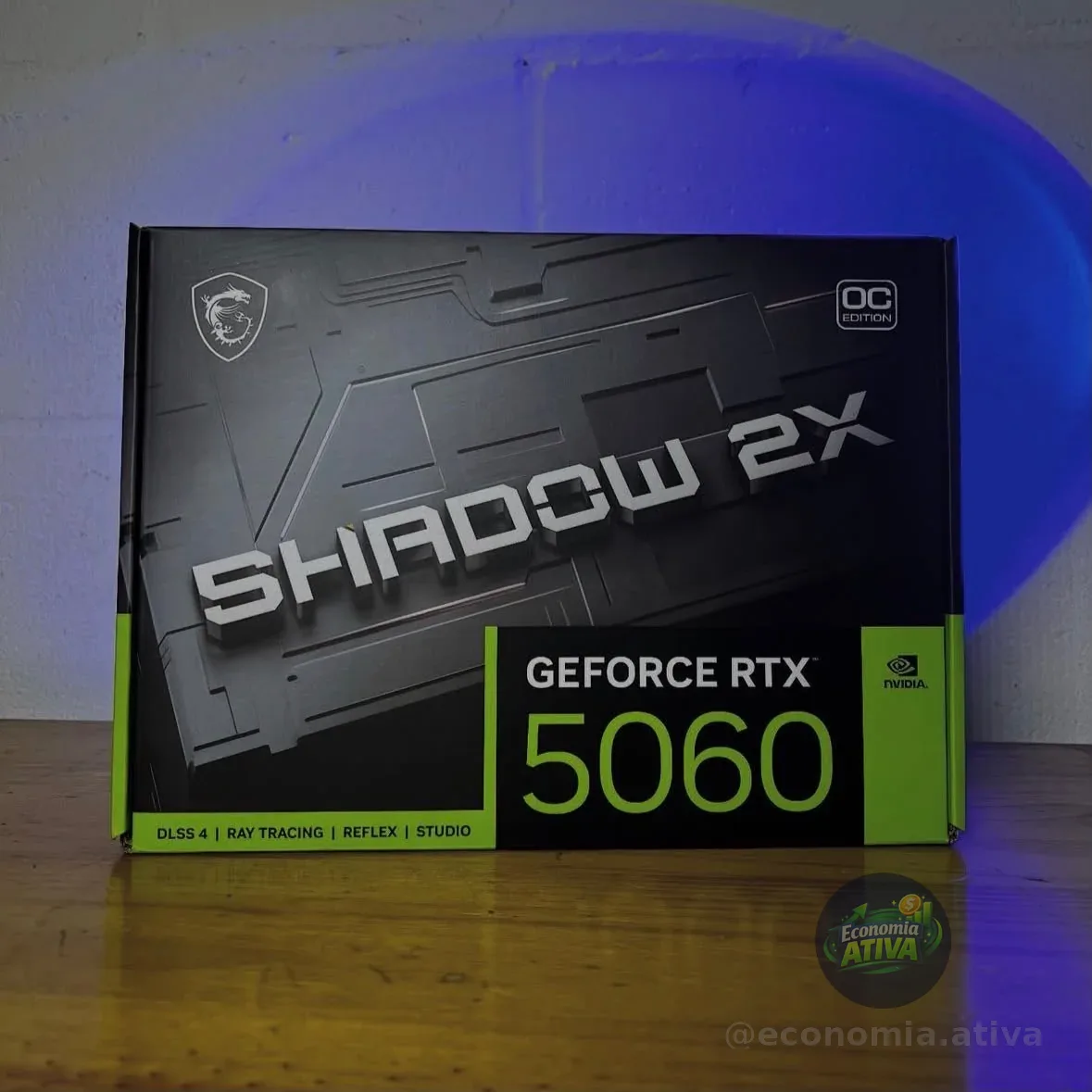Placa De Vídeo Msi Rtx 5060 8gb Gddr7 128 Bits Shadow 2x Oc