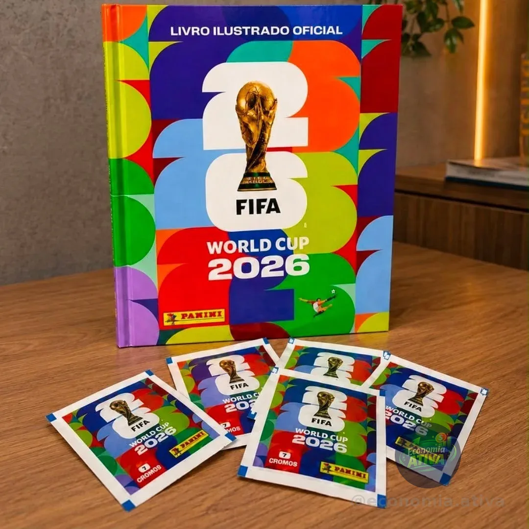 Kit 70 Figurinhas + Álbum Copa Do Mundo Fifa 2026 Panini