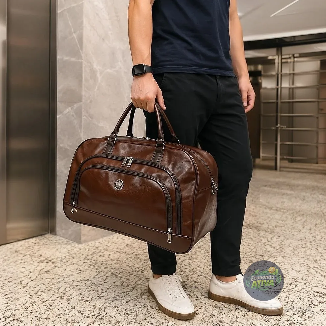 Bolsa Viagem Couro Sintético