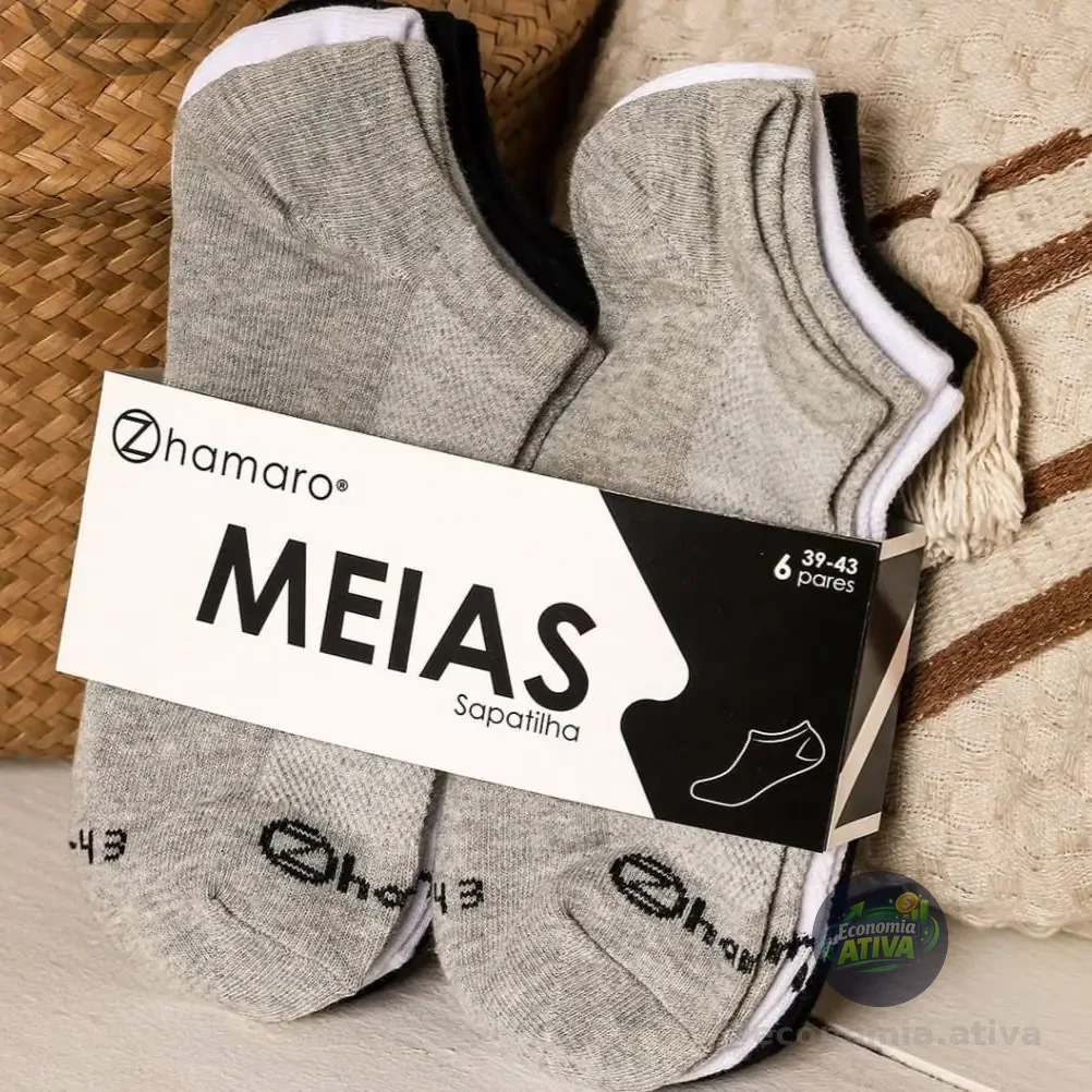 Kit 6 Pares Meias Zhamaro Sapatilha Invisível