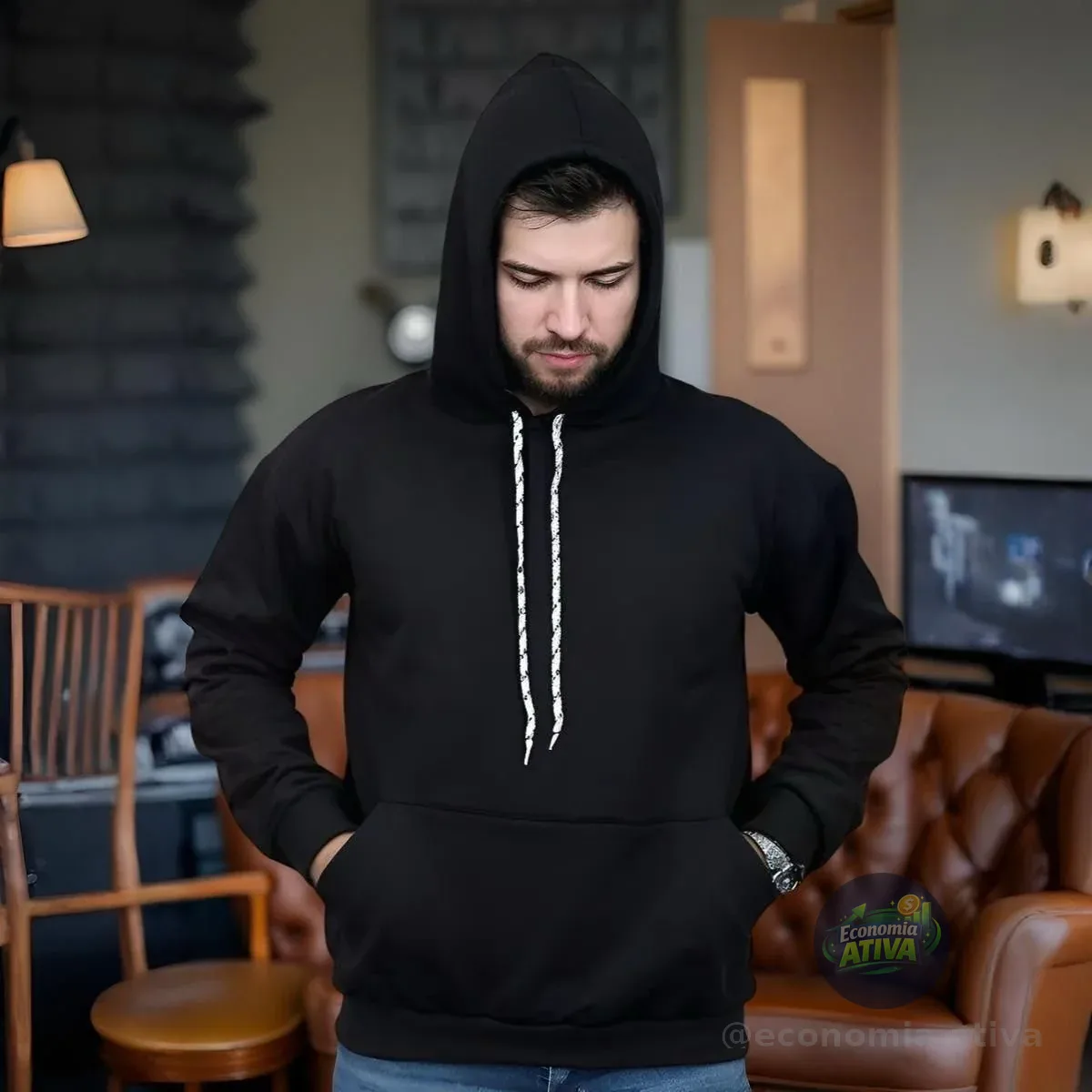 Moletom Canguru Algodão Unissex
