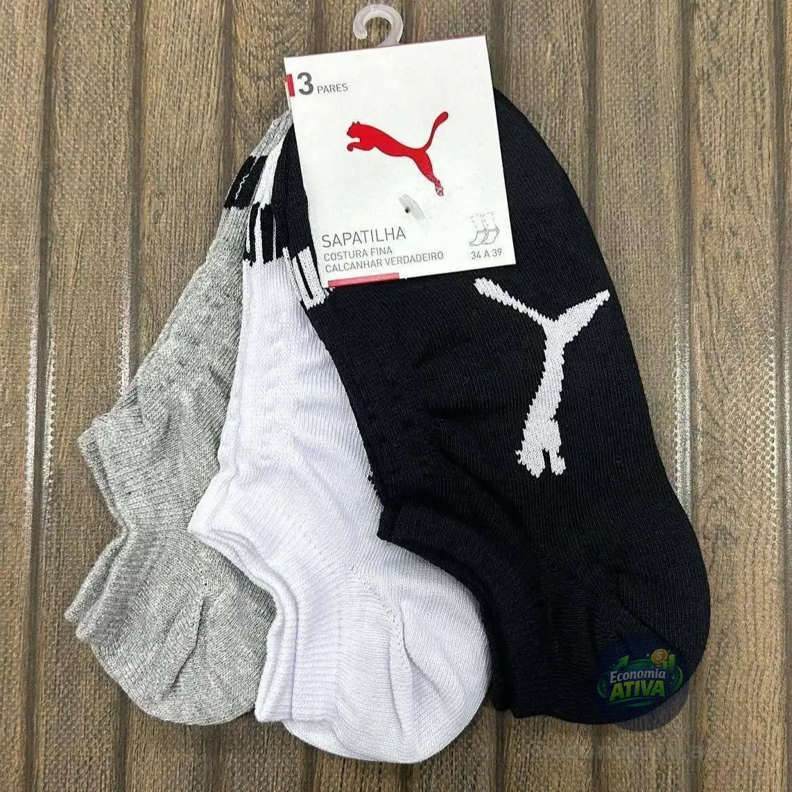 Kit 9 Pares Meias Invisível Puma